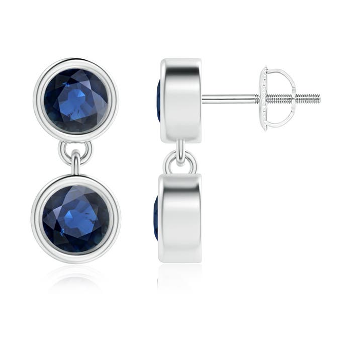 AA - Blue Sapphire / 1.24 CT / 14 KT White Gold