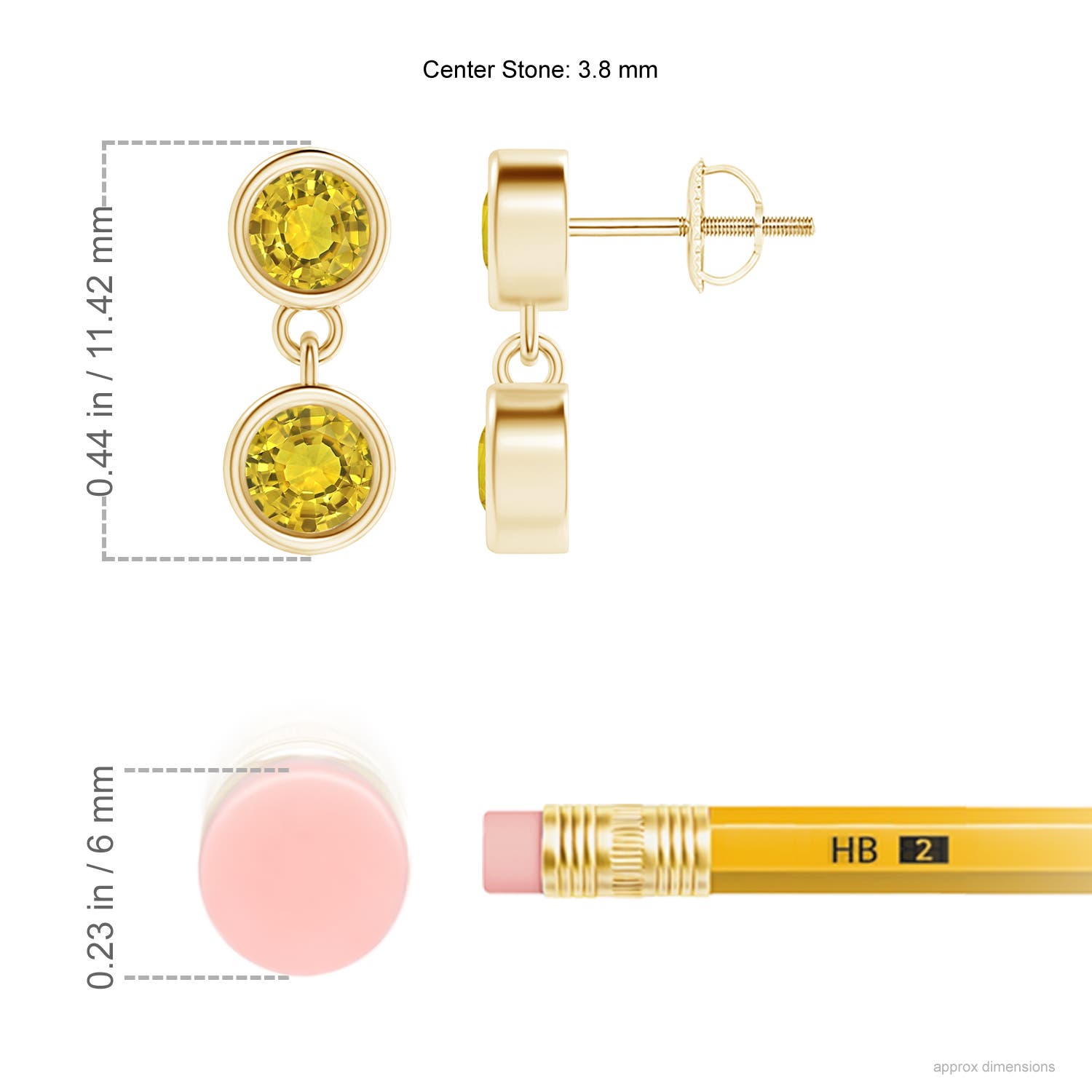 AAAA - Yellow Sapphire / 0.98 CT / 14 KT Yellow Gold