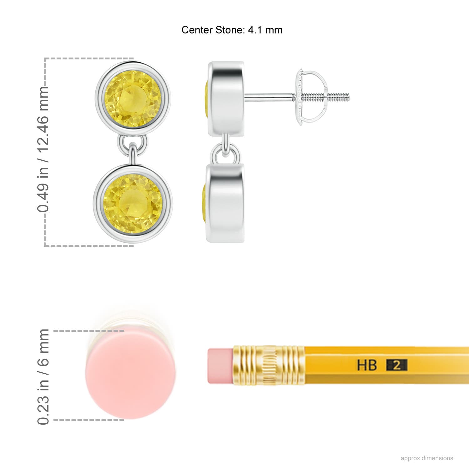 A - Yellow Sapphire / 1.18 CT / 14 KT White Gold