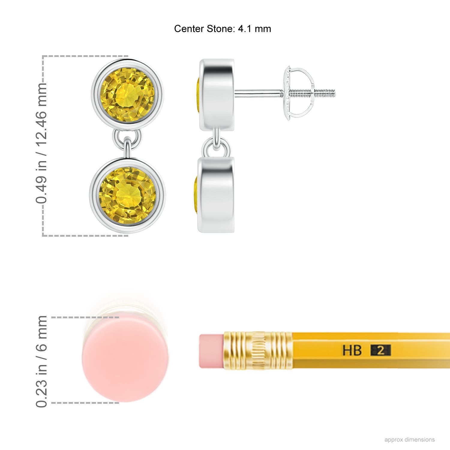 AAAA - Yellow Sapphire / 1.18 CT / 14 KT White Gold