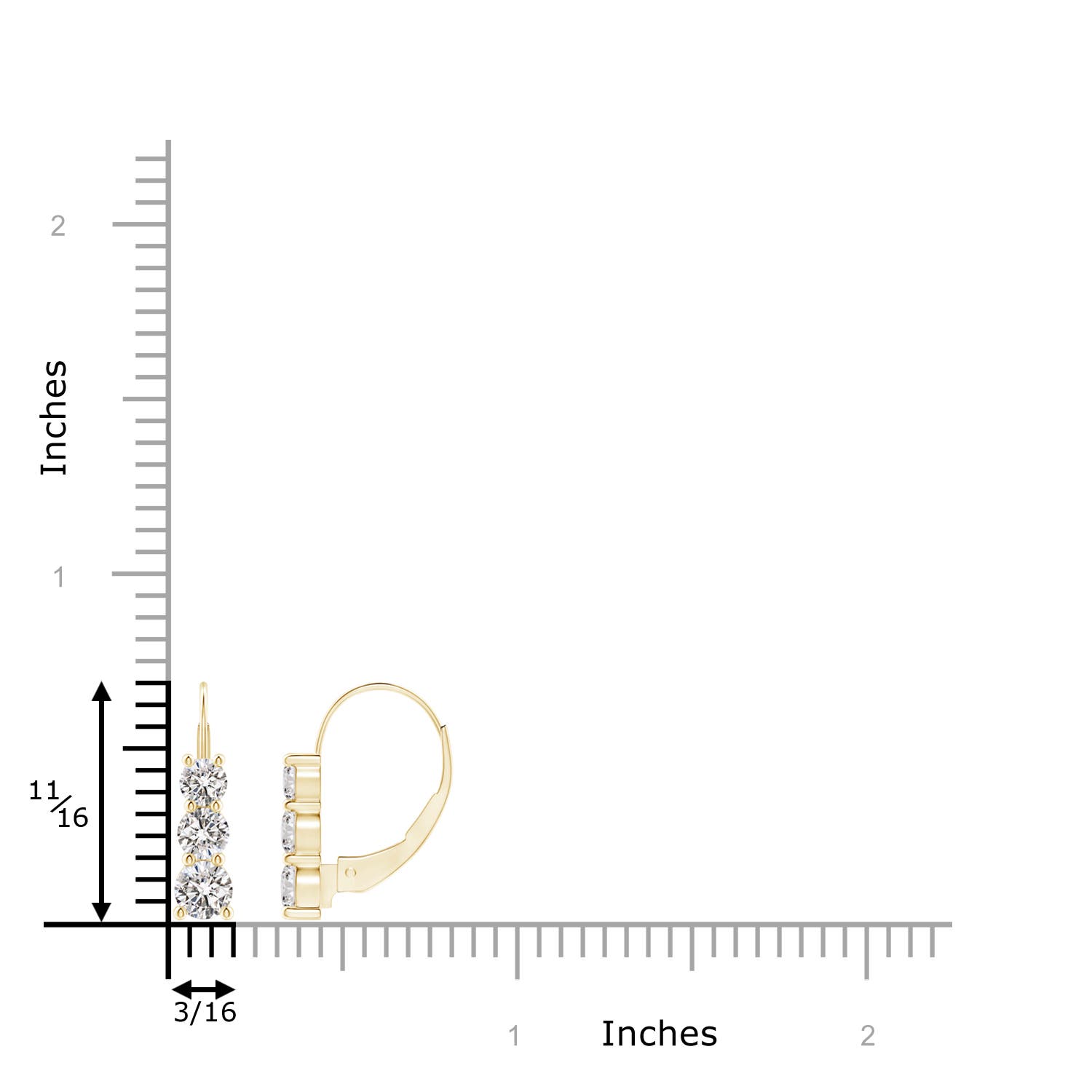 I-J, I1-I2 / 0.92 CT / 14 KT Yellow Gold