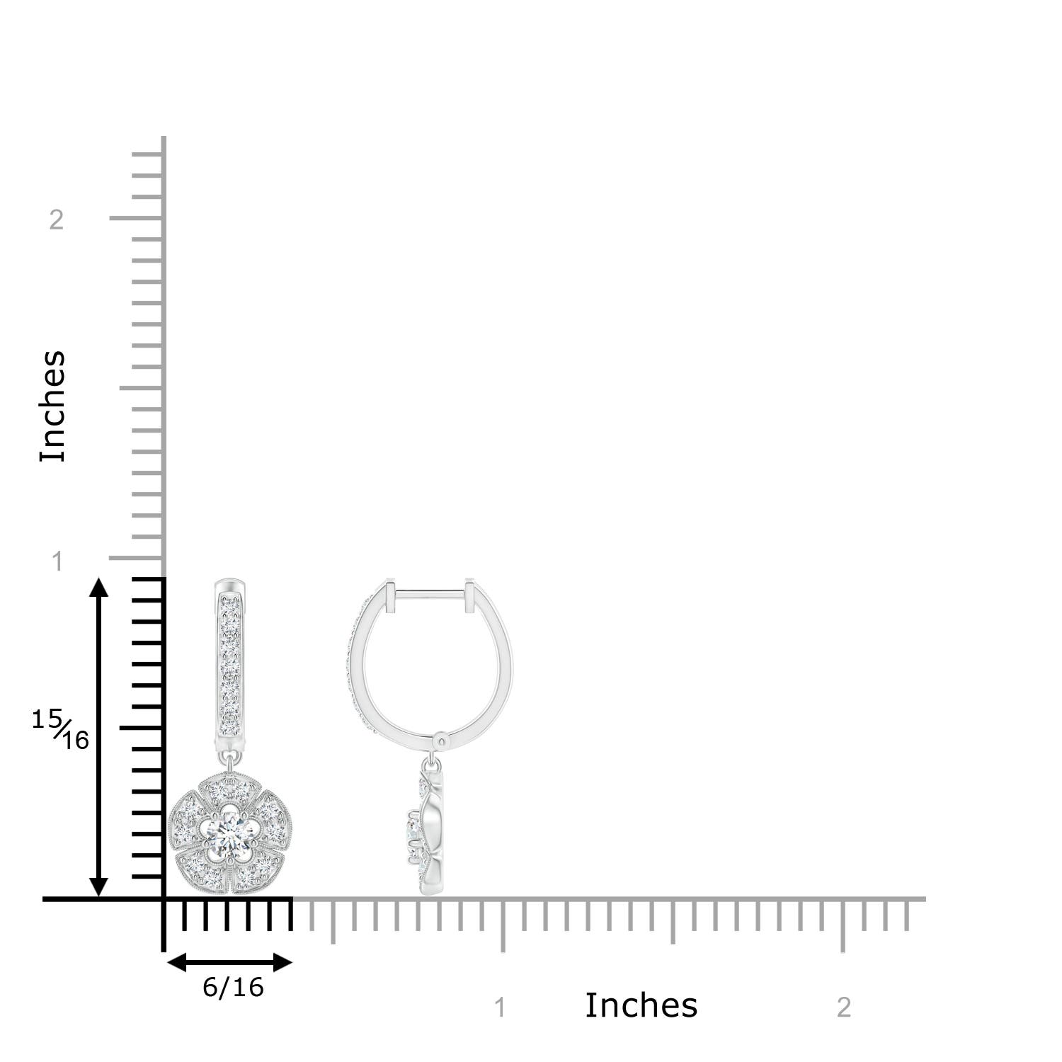 G, VS2 / 0.59 CT / 14 KT White Gold