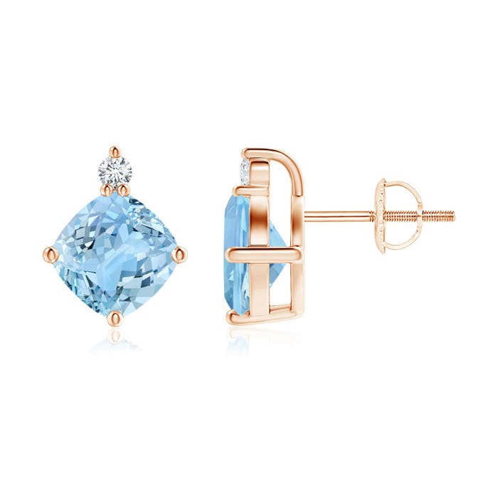 AAAA - Aquamarine / 2.88 CT / 14 KT Rose Gold