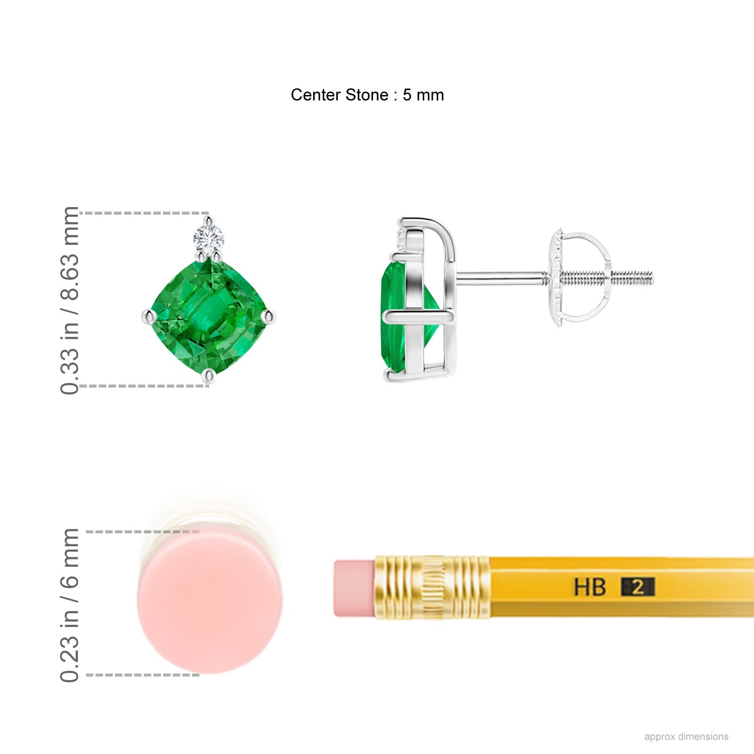 AAA - Emerald / 1.13 CT / 14 KT White Gold