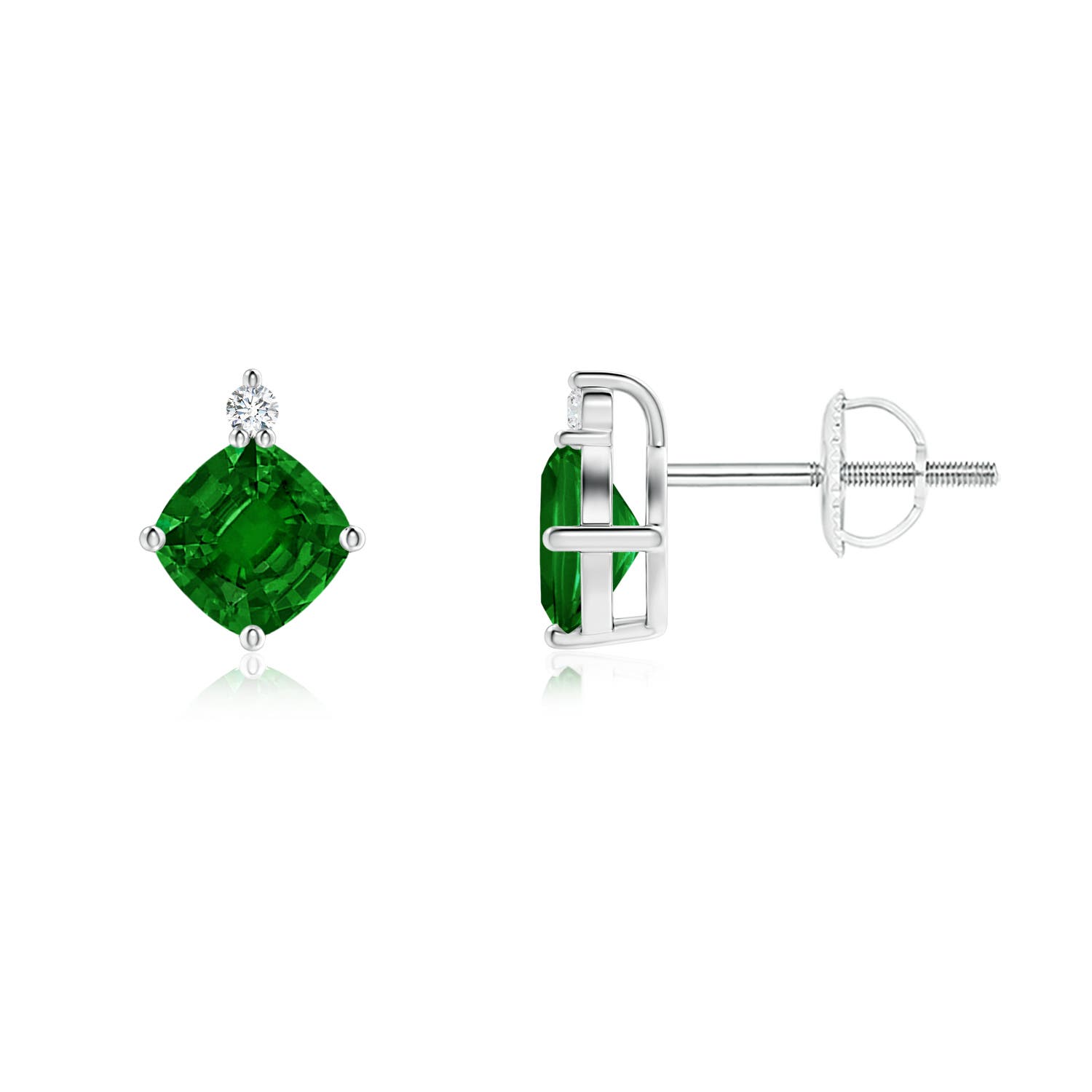 AAAA - Emerald / 1.13 CT / 14 KT White Gold