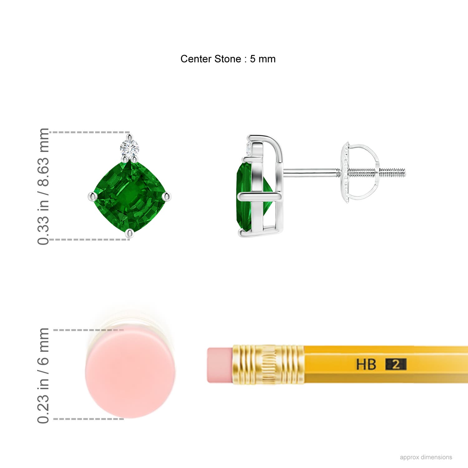 AAAA - Emerald / 1.13 CT / 14 KT White Gold