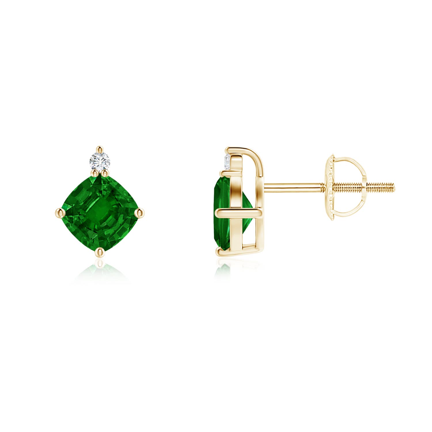 AAAA - Emerald / 1.13 CT / 14 KT Yellow Gold