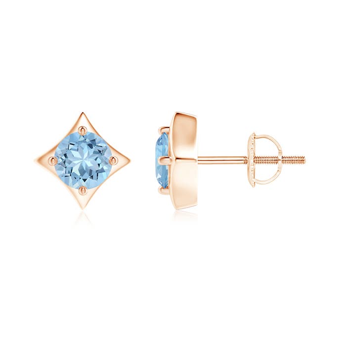 AAA - Aquamarine / 0.8 CT / 14 KT Rose Gold