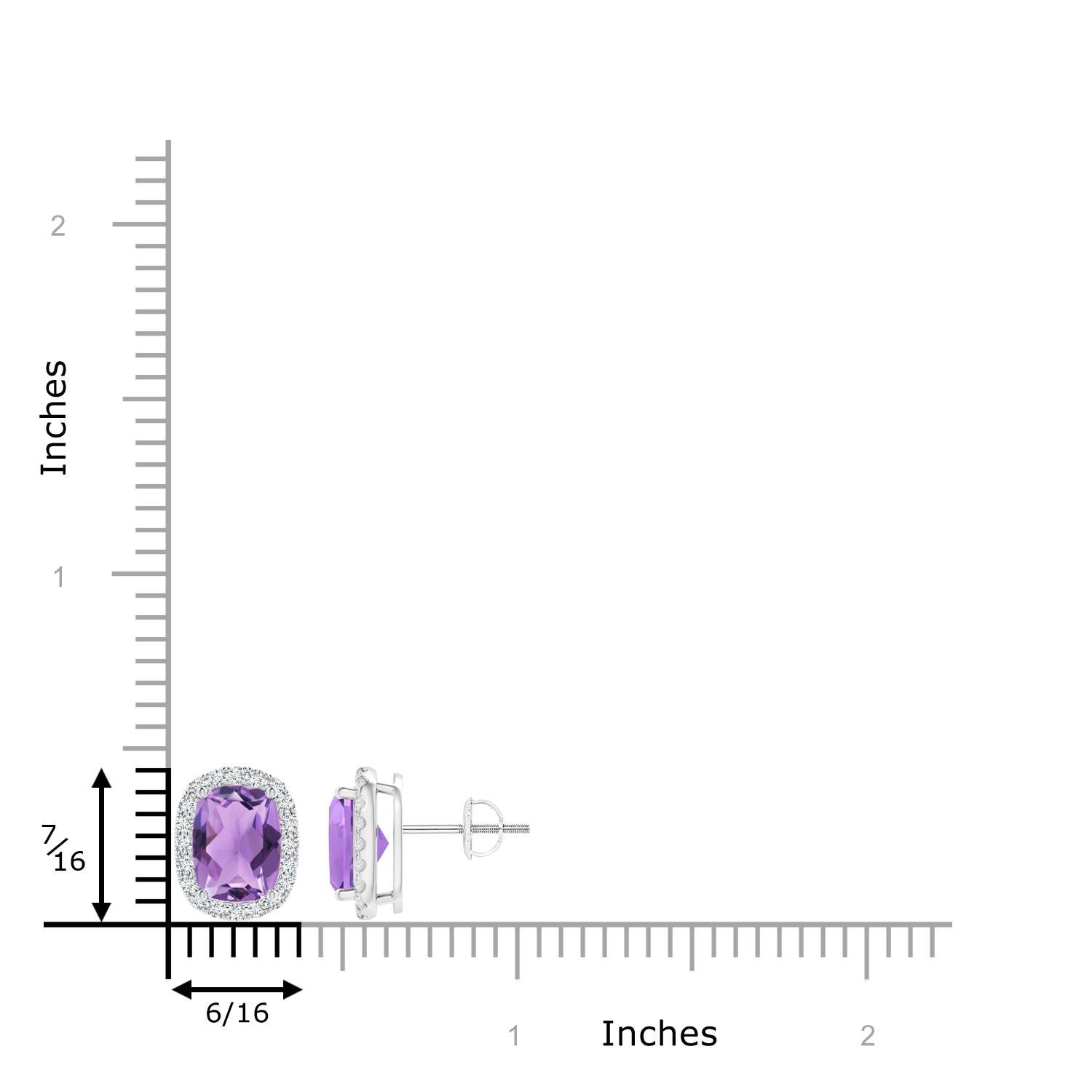 A - Amethyst / 2.72 CT / 14 KT White Gold