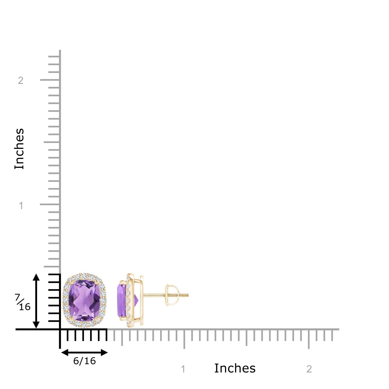 A - Amethyst / 2.72 CT / 14 KT Yellow Gold