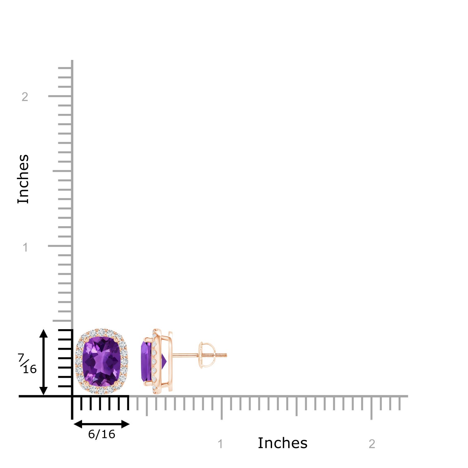 AAAA - Amethyst / 2.72 CT / 14 KT Rose Gold