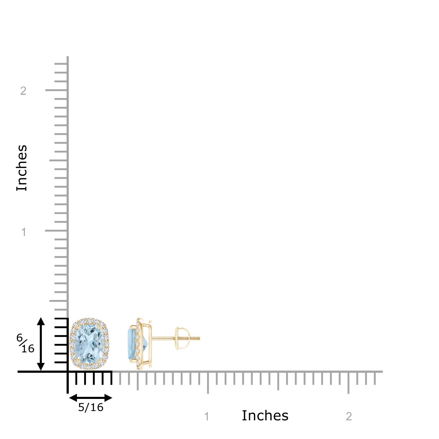 AA - Aquamarine / 2.04 CT / 14 KT Yellow Gold