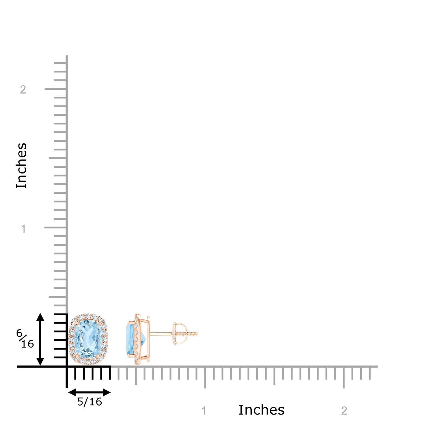 AAA - Aquamarine / 2.04 CT / 14 KT Rose Gold