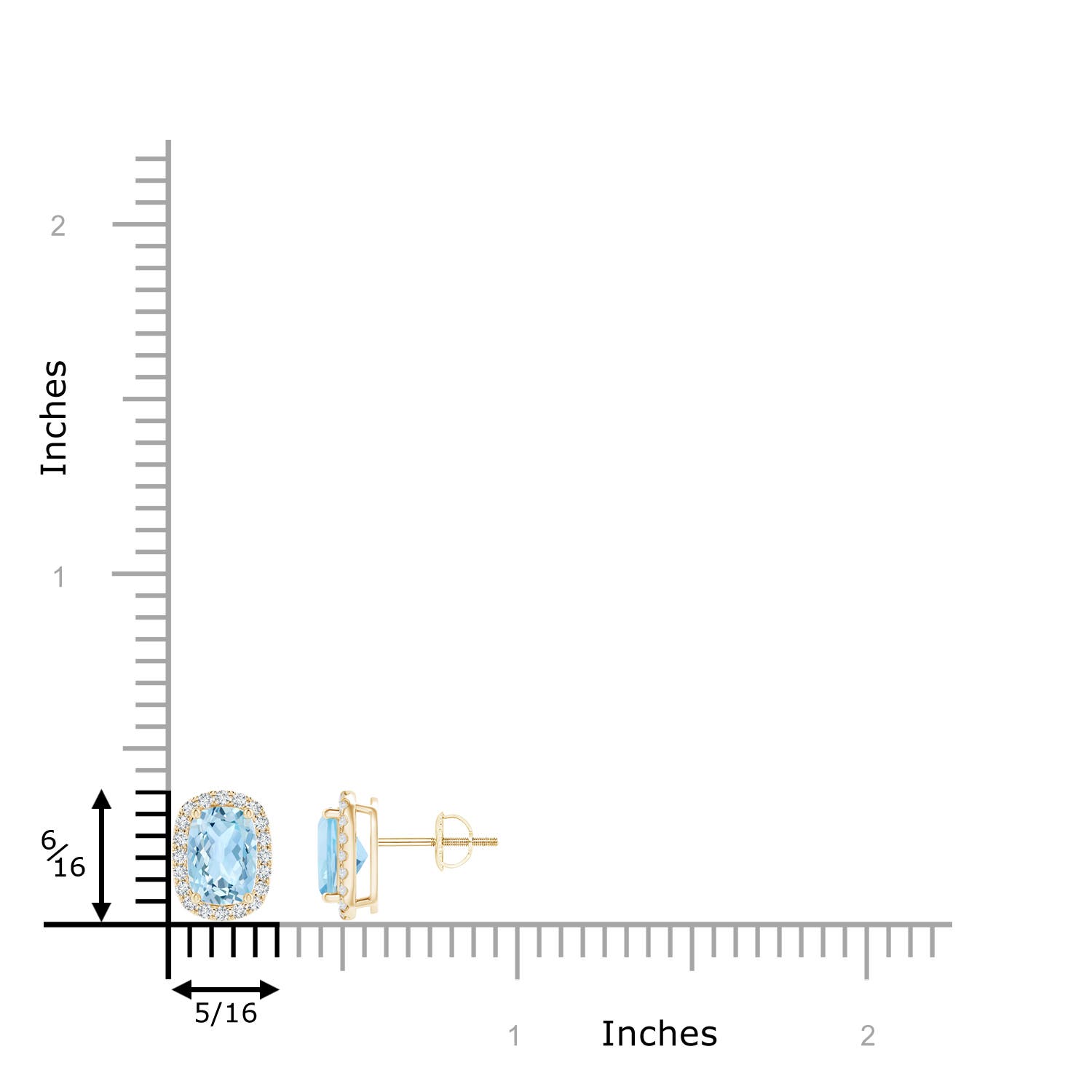 AAA - Aquamarine / 2.04 CT / 14 KT Yellow Gold