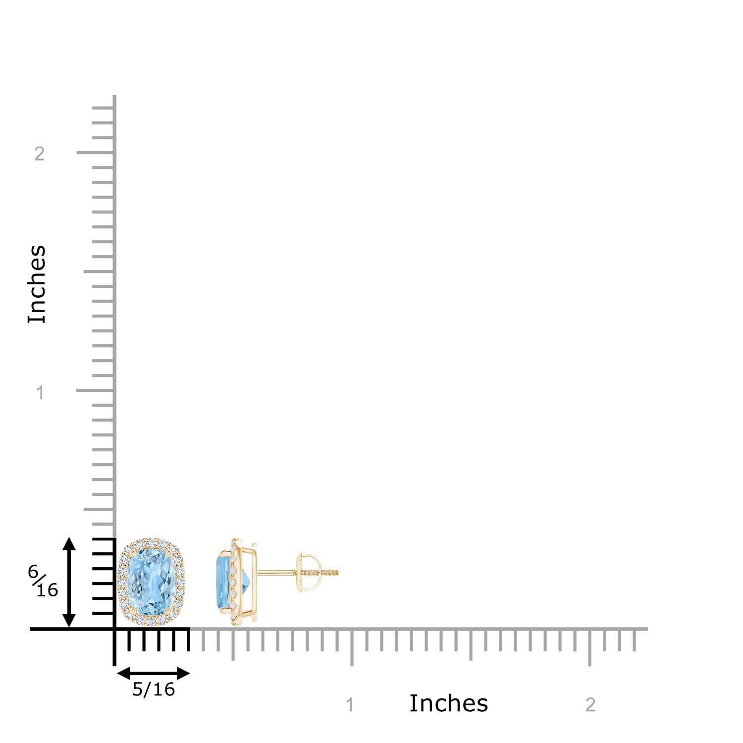 AAAA - Aquamarine / 2.04 CT / 14 KT Yellow Gold