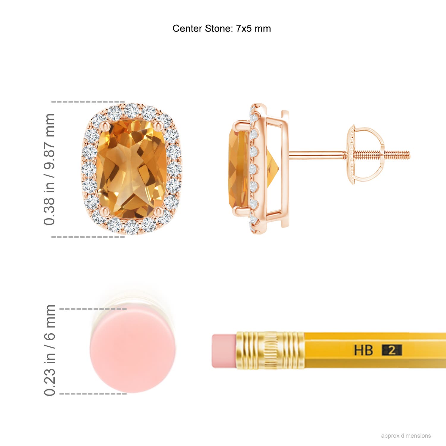 A - Citrine / 1.84 CT / 14 KT Rose Gold