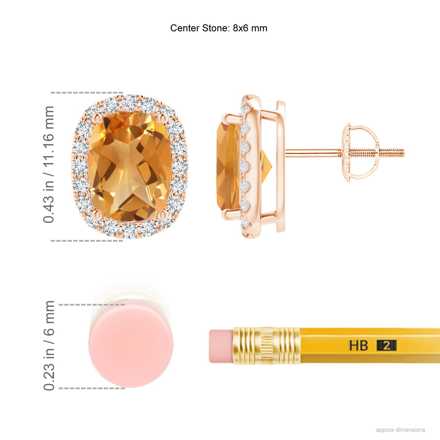 A - Citrine / 3.02 CT / 14 KT Rose Gold