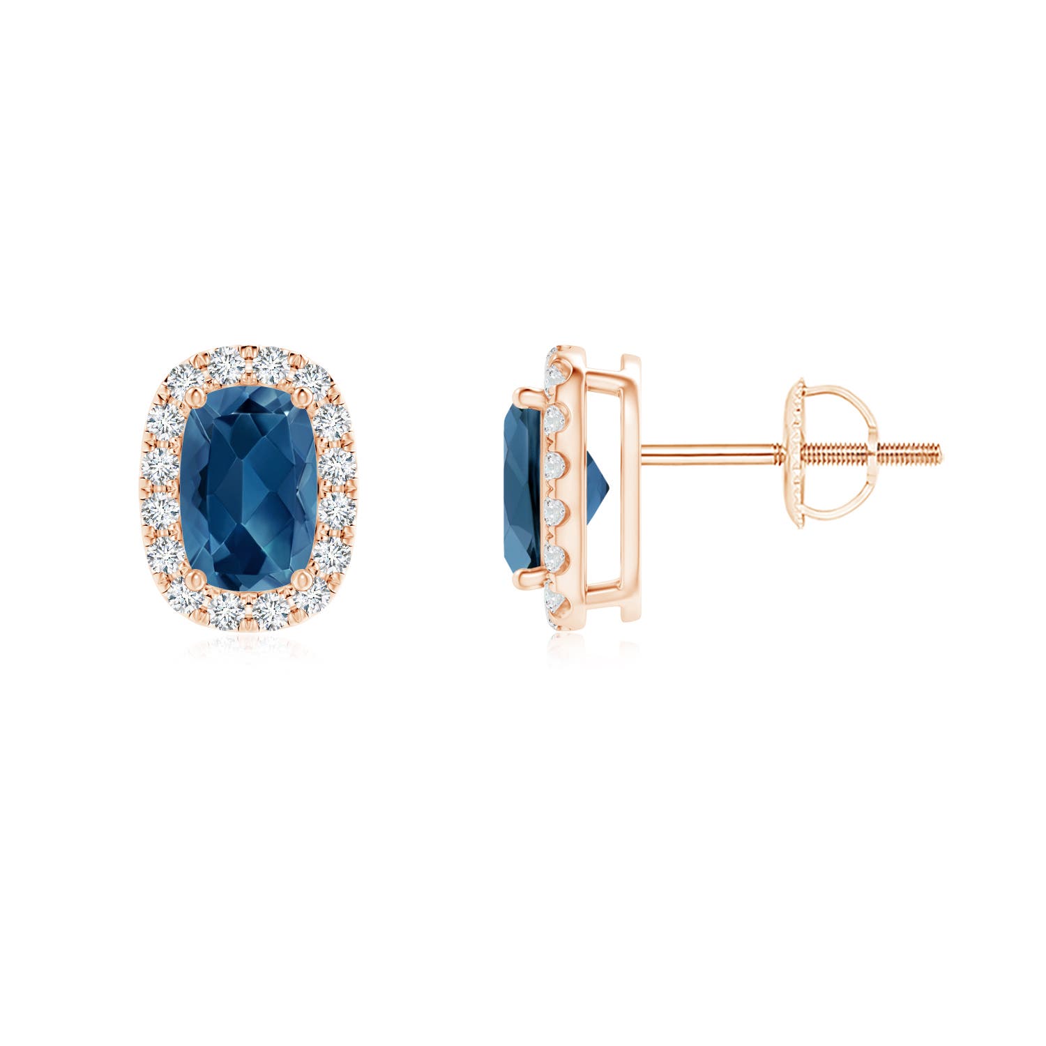 AA - London Blue Topaz / 1.19 CT / 14 KT Rose Gold