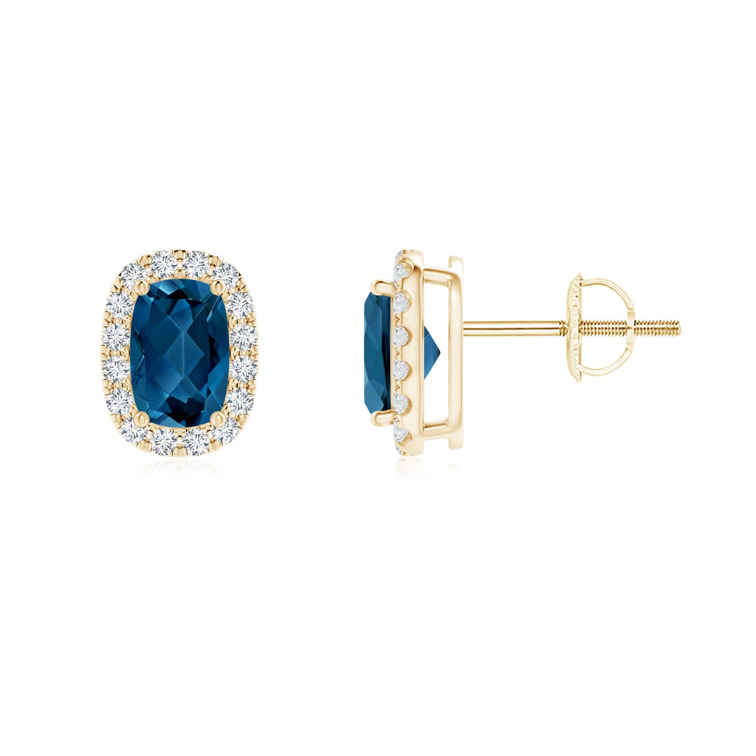 AAA - London Blue Topaz / 1.19 CT / 14 KT Yellow Gold