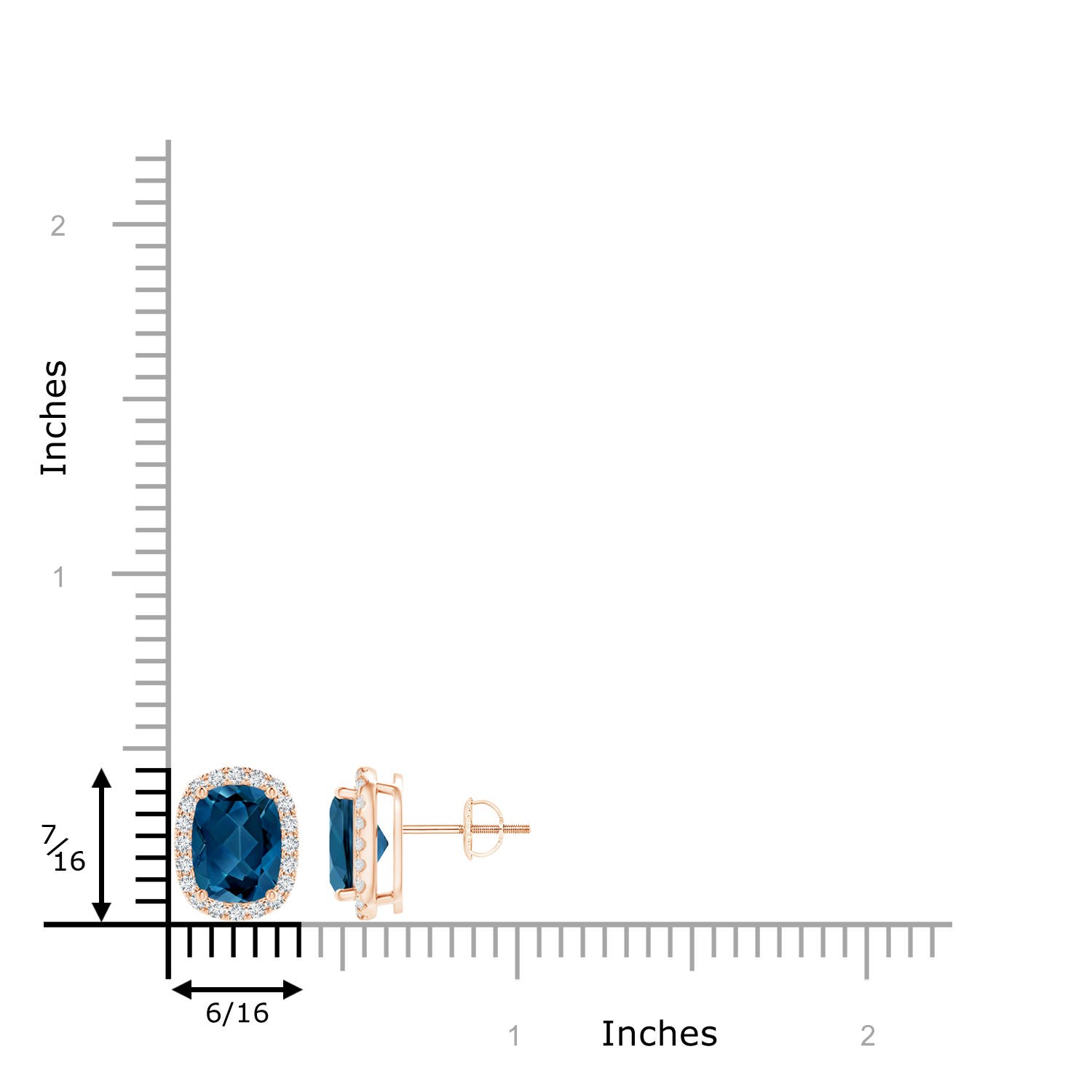 AAA - London Blue Topaz / 3.52 CT / 14 KT Rose Gold