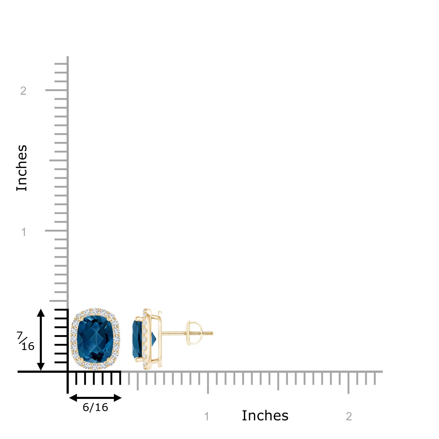 AAA - London Blue Topaz / 3.52 CT / 14 KT Yellow Gold