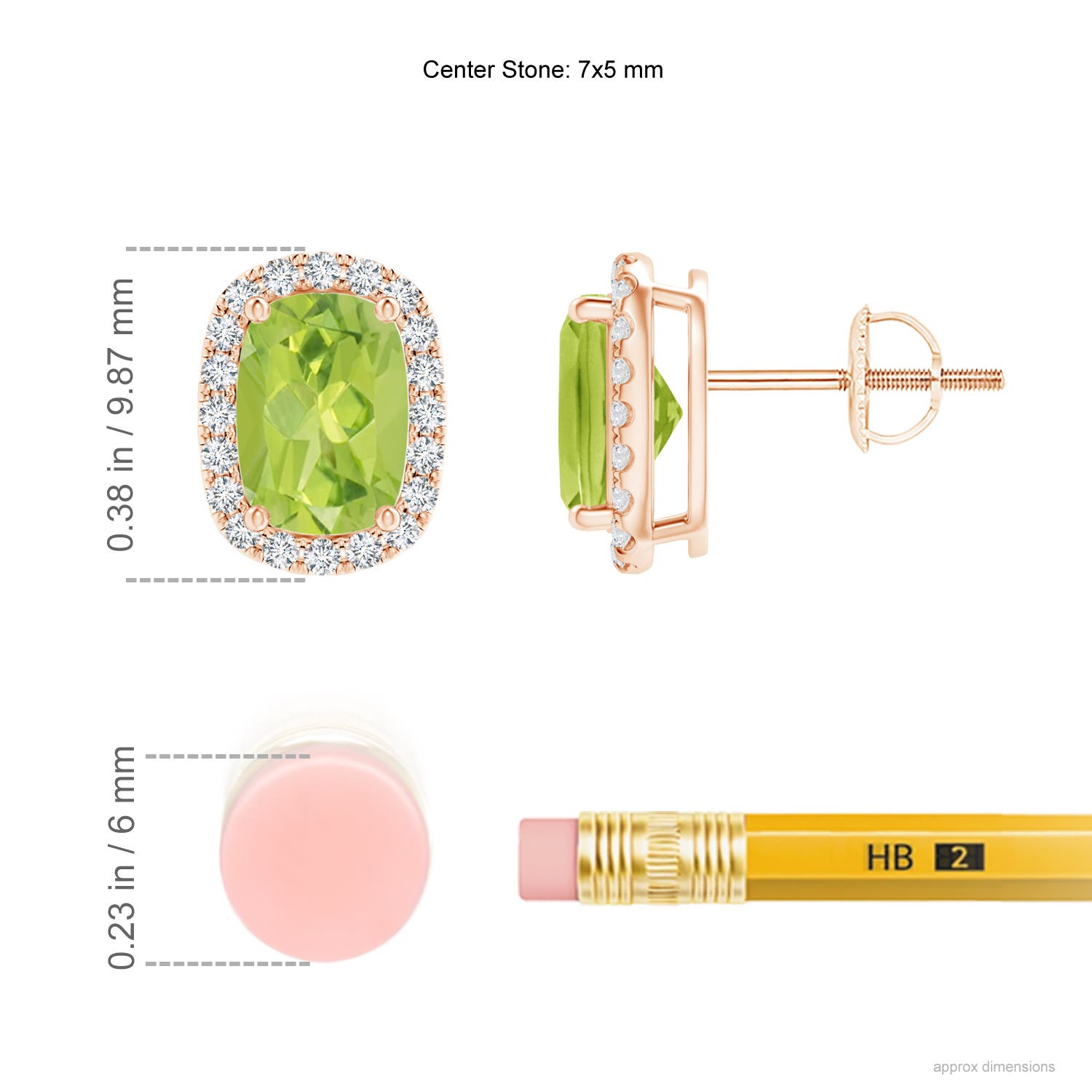 AA - Peridot / 1.94 CT / 14 KT Rose Gold