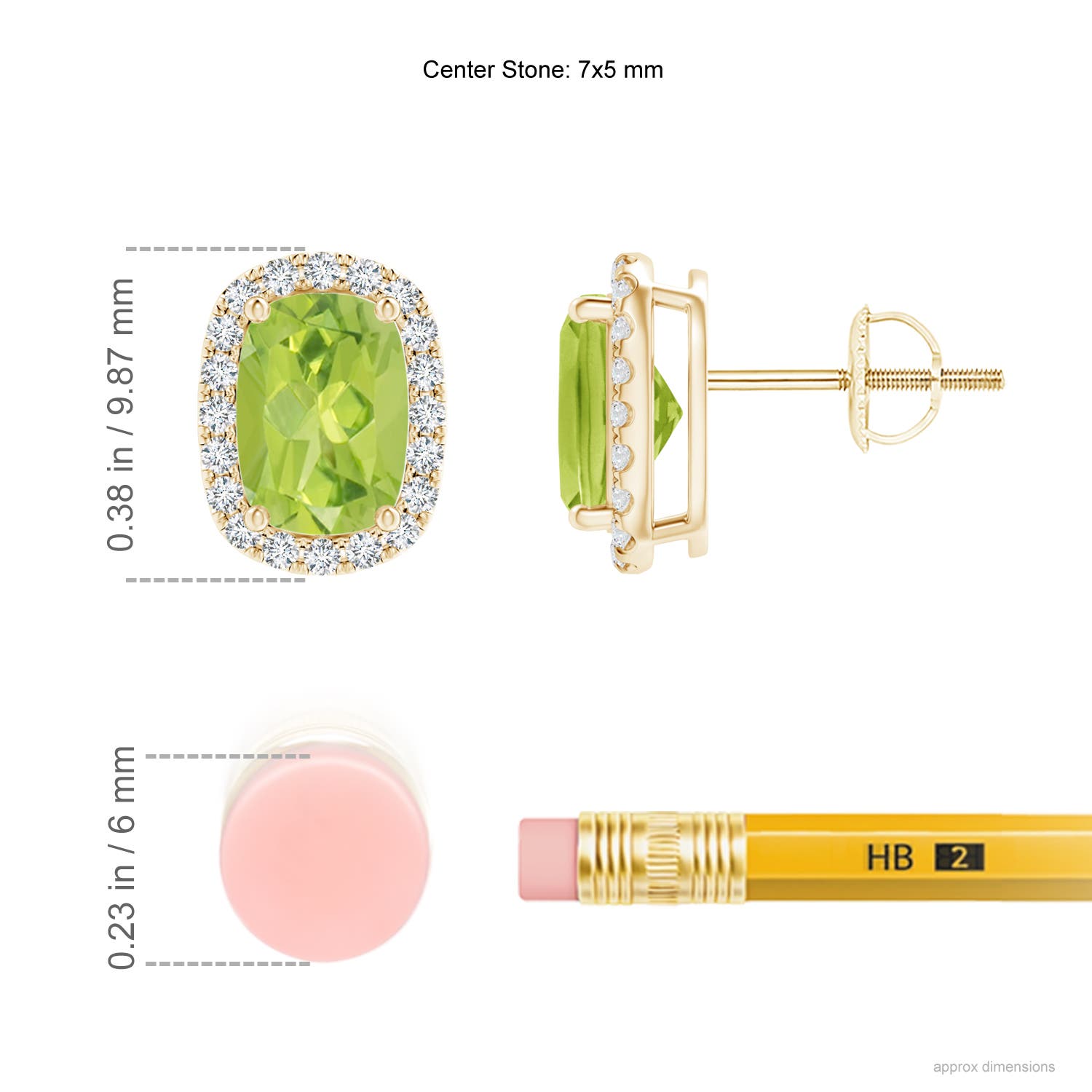 AA - Peridot / 1.94 CT / 14 KT Yellow Gold