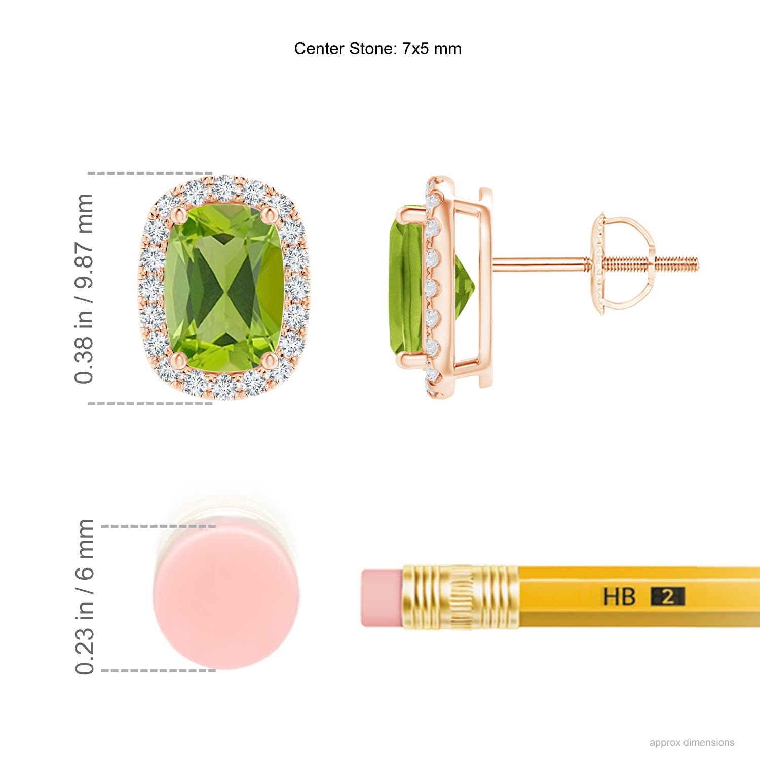 AAA - Peridot / 1.94 CT / 14 KT Rose Gold