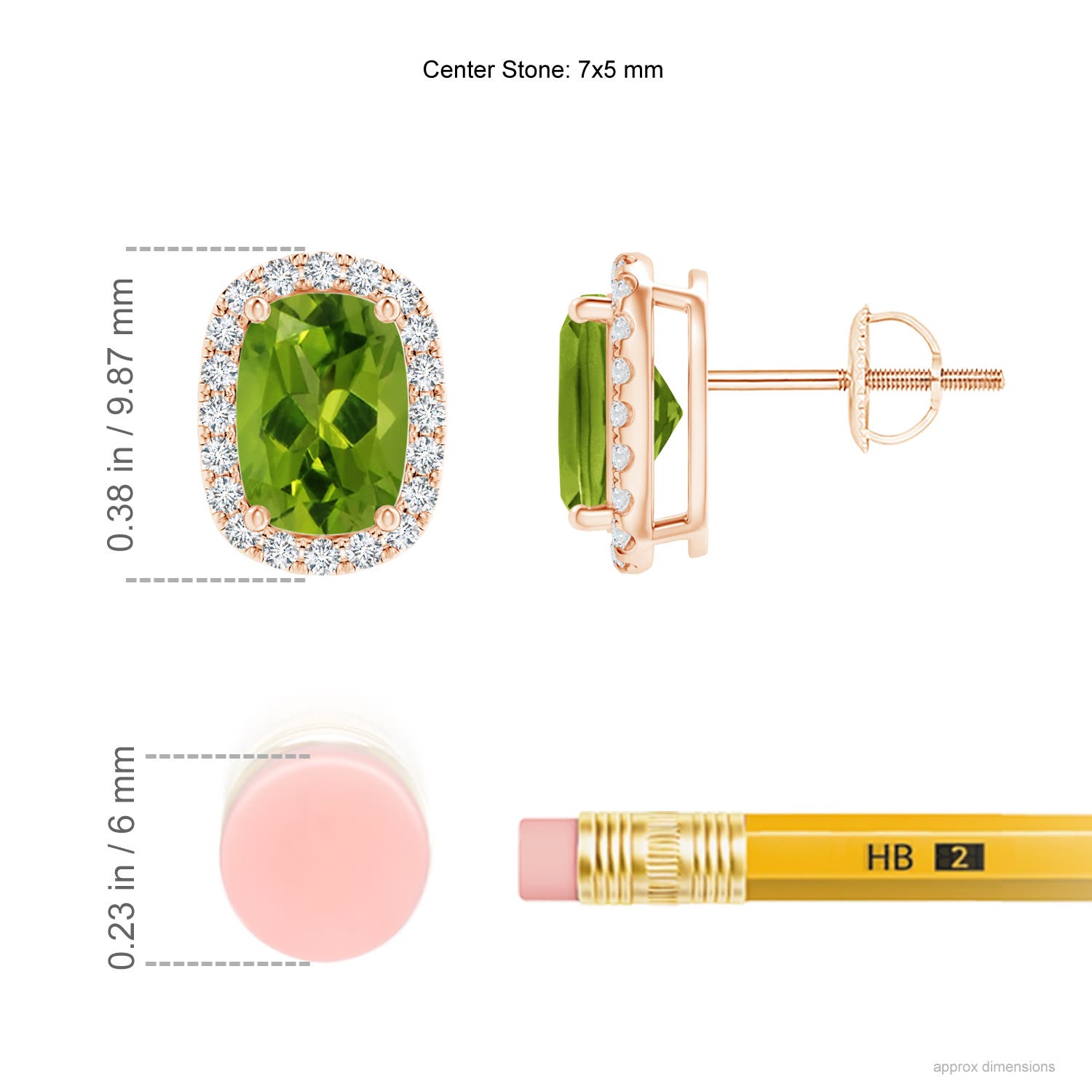 AAAA - Peridot / 1.94 CT / 14 KT Rose Gold