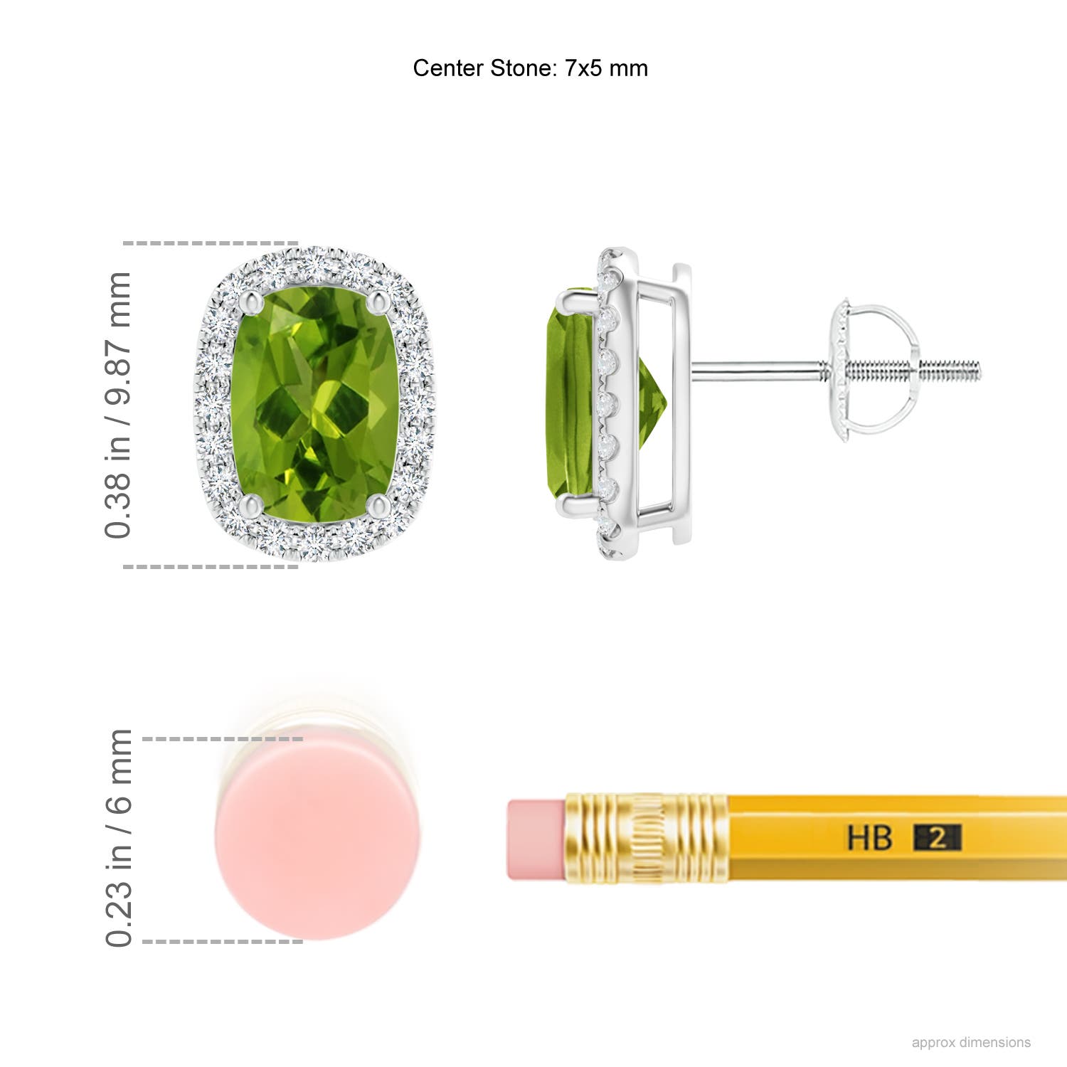 AAAA - Peridot / 1.94 CT / 14 KT White Gold