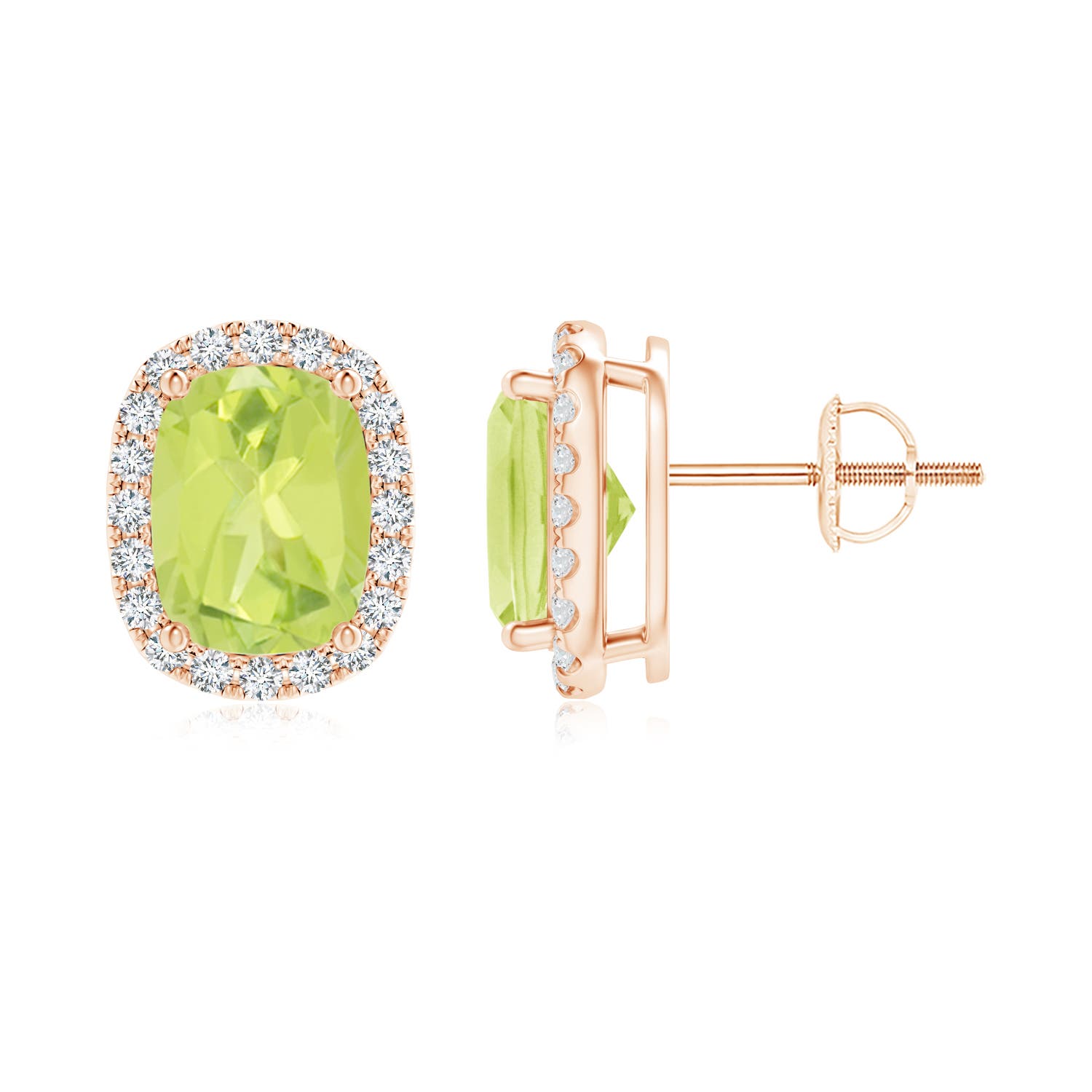 A - Peridot / 3.22 CT / 14 KT Rose Gold