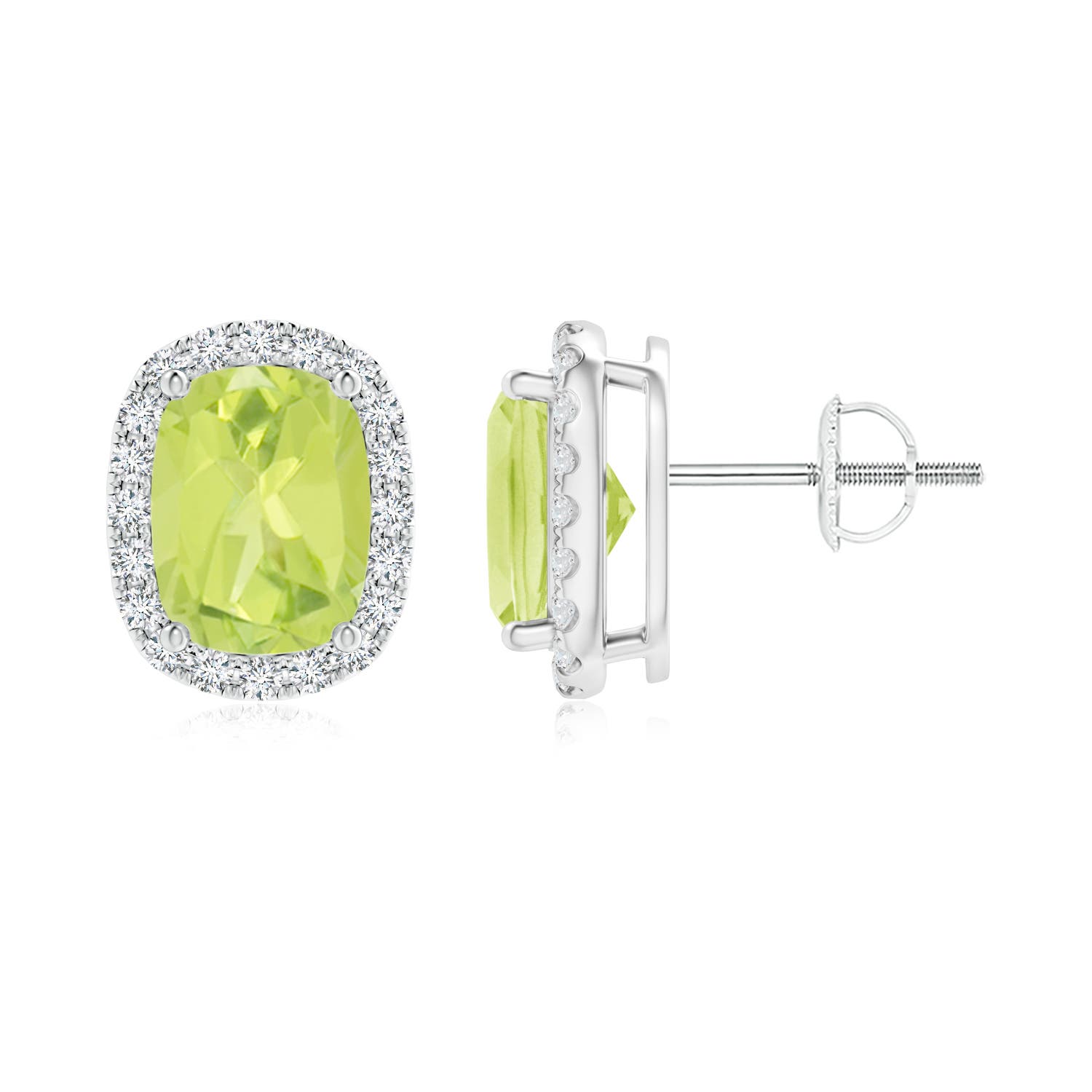 A - Peridot / 3.22 CT / 14 KT White Gold