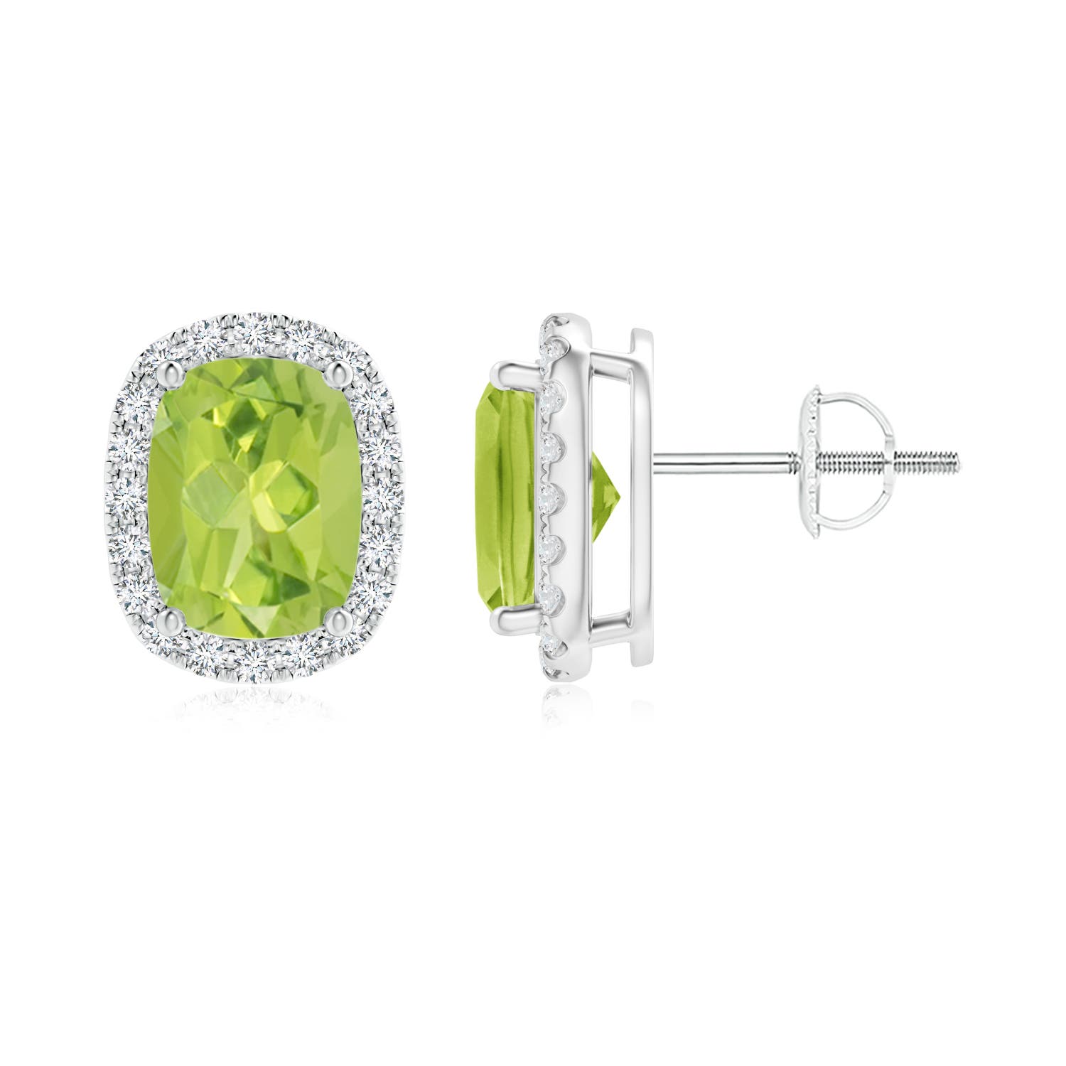 AA - Peridot / 3.22 CT / 14 KT White Gold