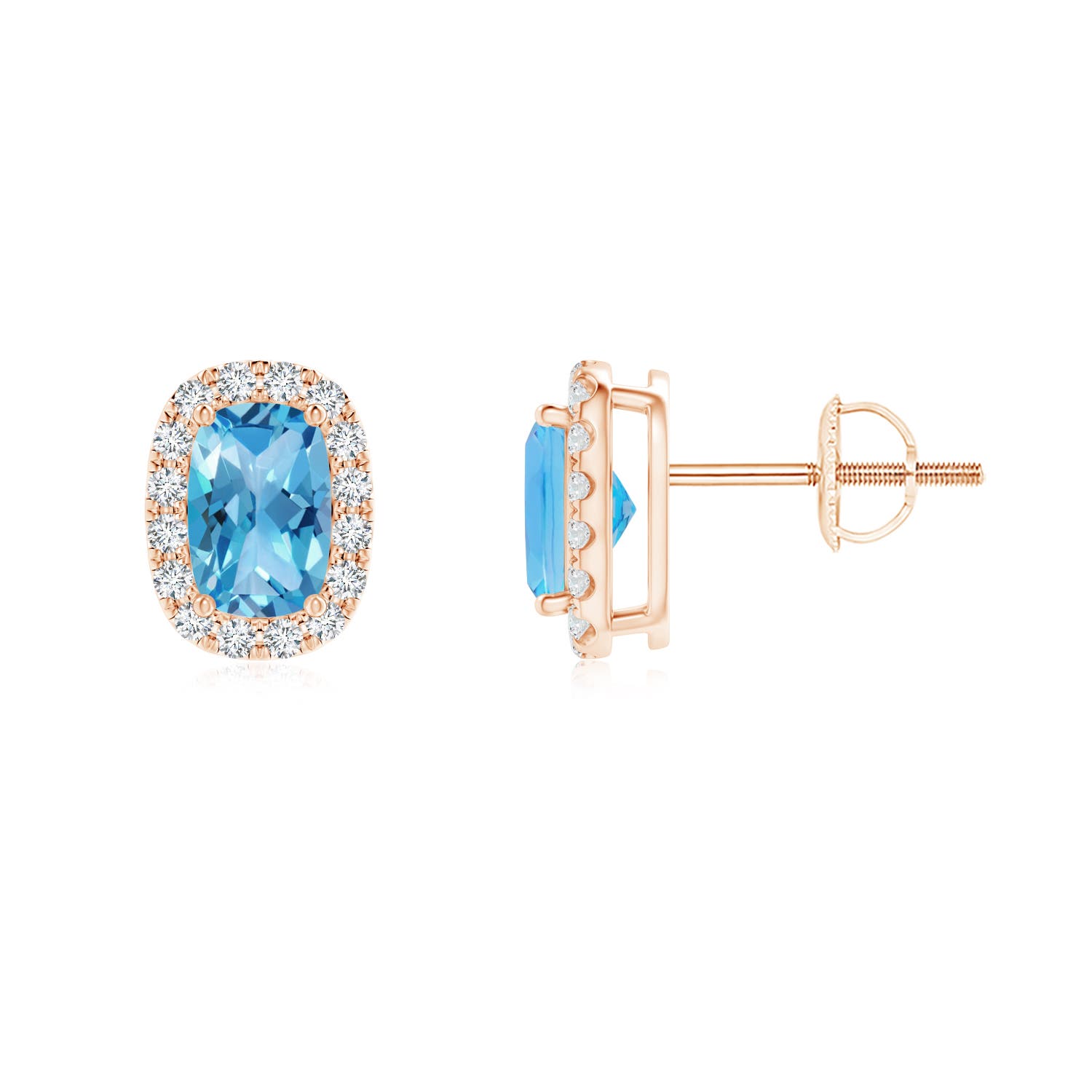 AA - Swiss Blue Topaz / 1.39 CT / 14 KT Rose Gold