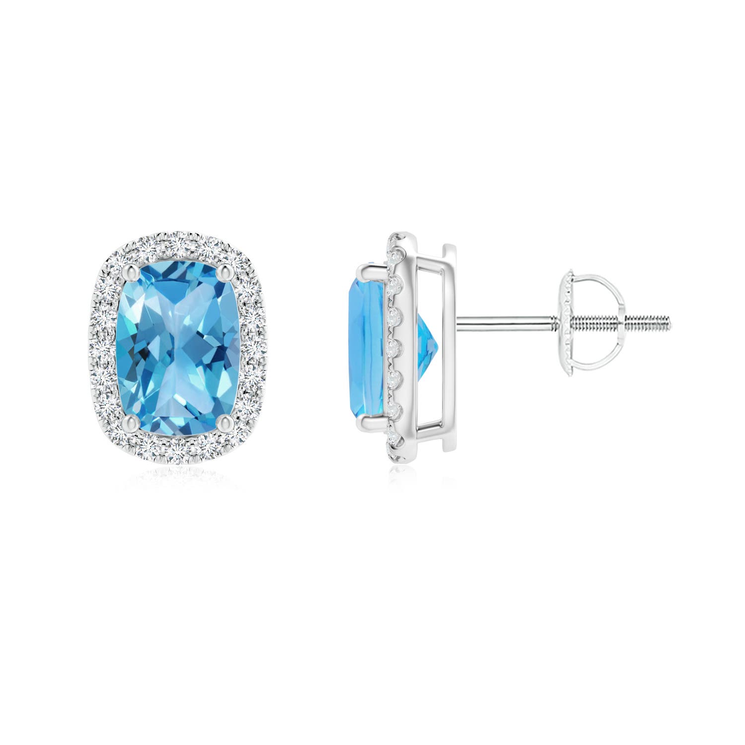 AA - Swiss Blue Topaz / 2.24 CT / 14 KT White Gold