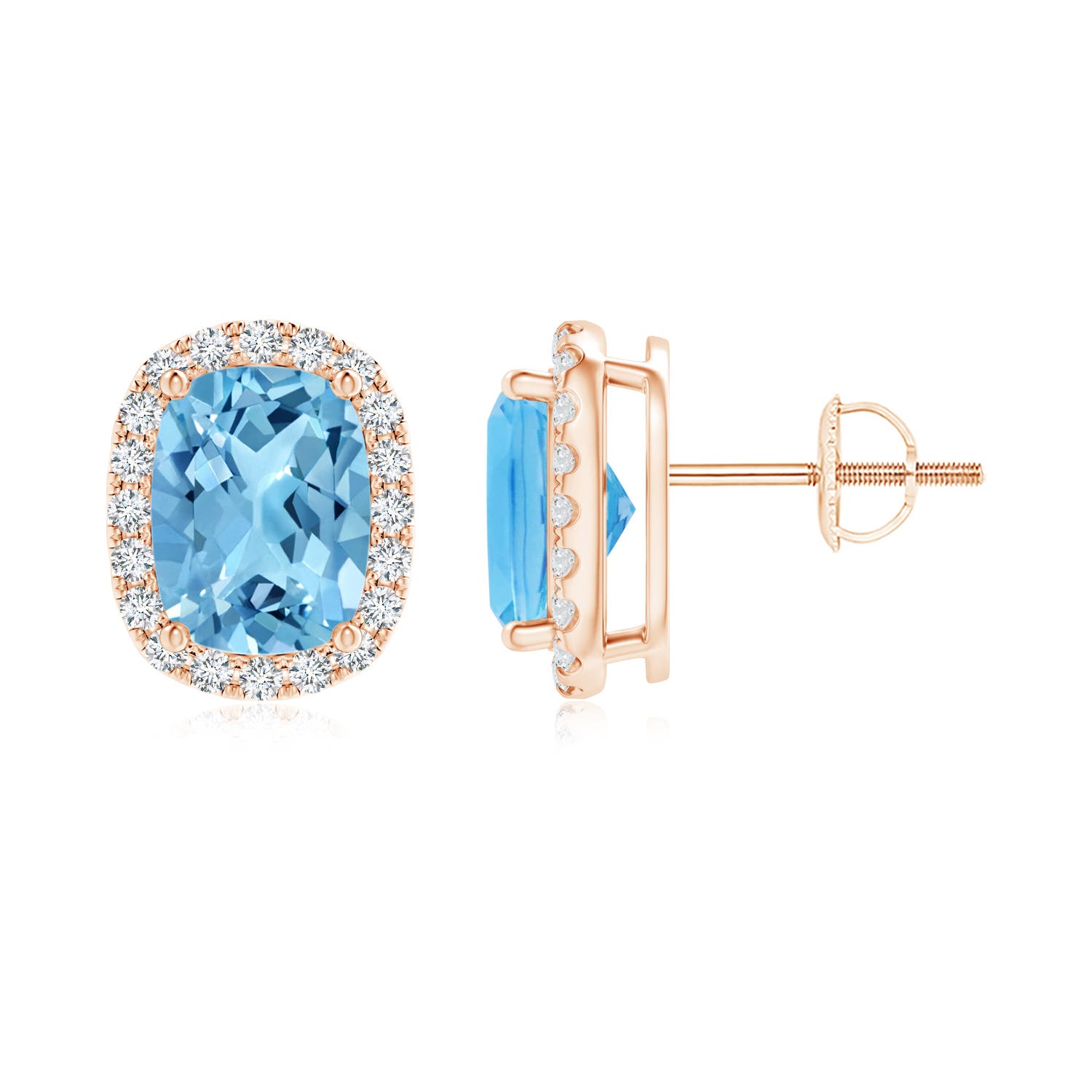 A - Swiss Blue Topaz / 3.52 CT / 14 KT Rose Gold