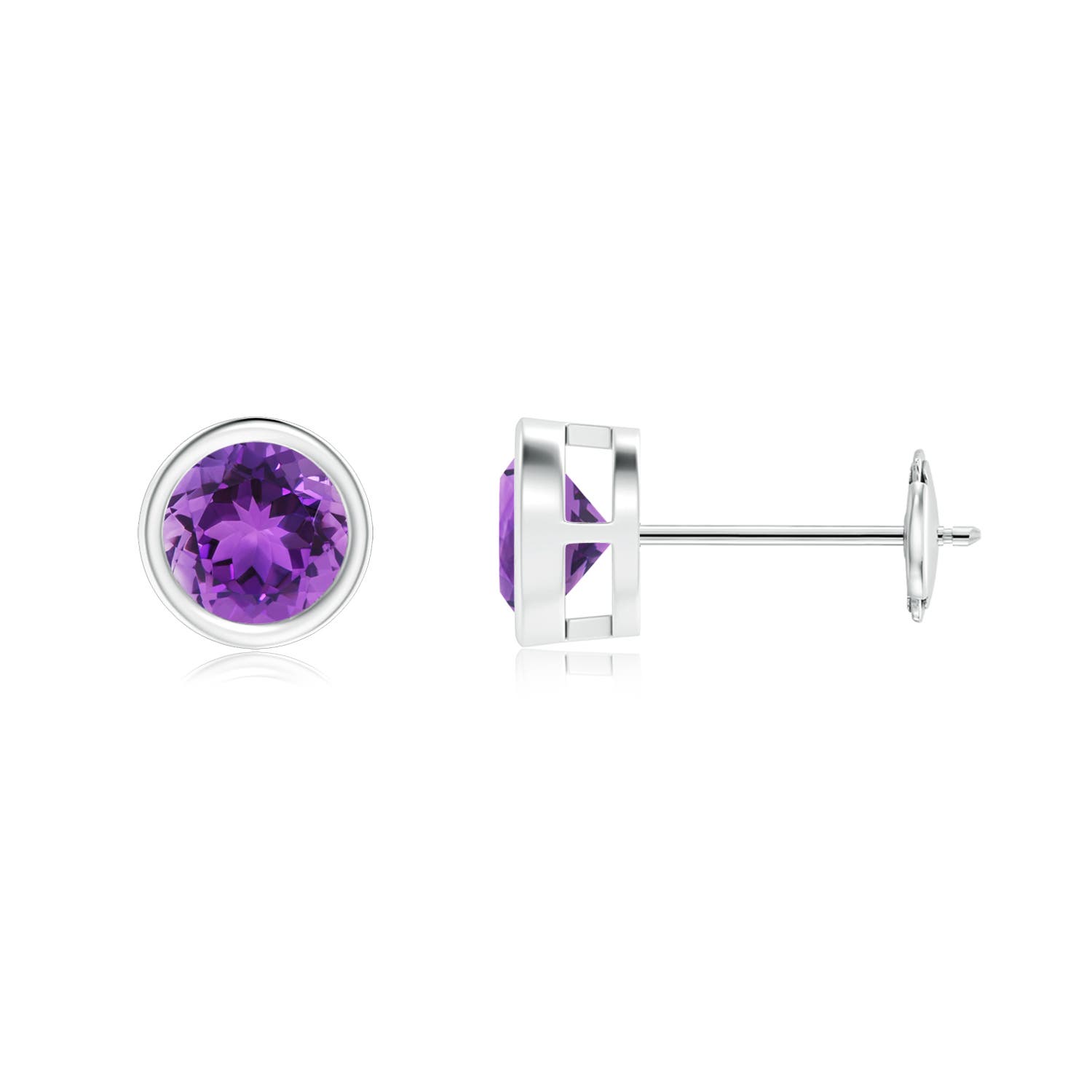 AAA - Amethyst / 0.9 CT / 14 KT White Gold