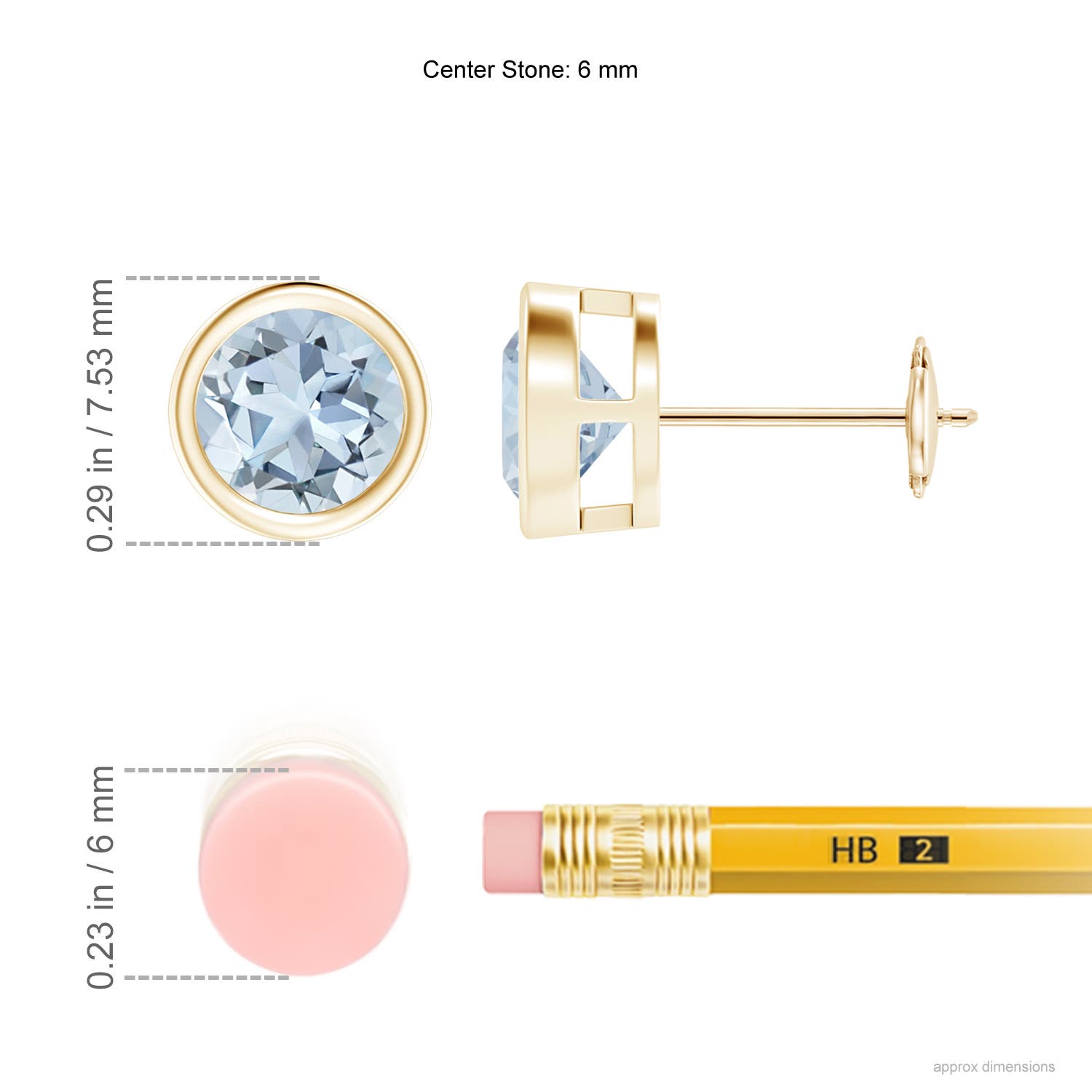 A - Aquamarine / 1.44 CT / 14 KT Yellow Gold