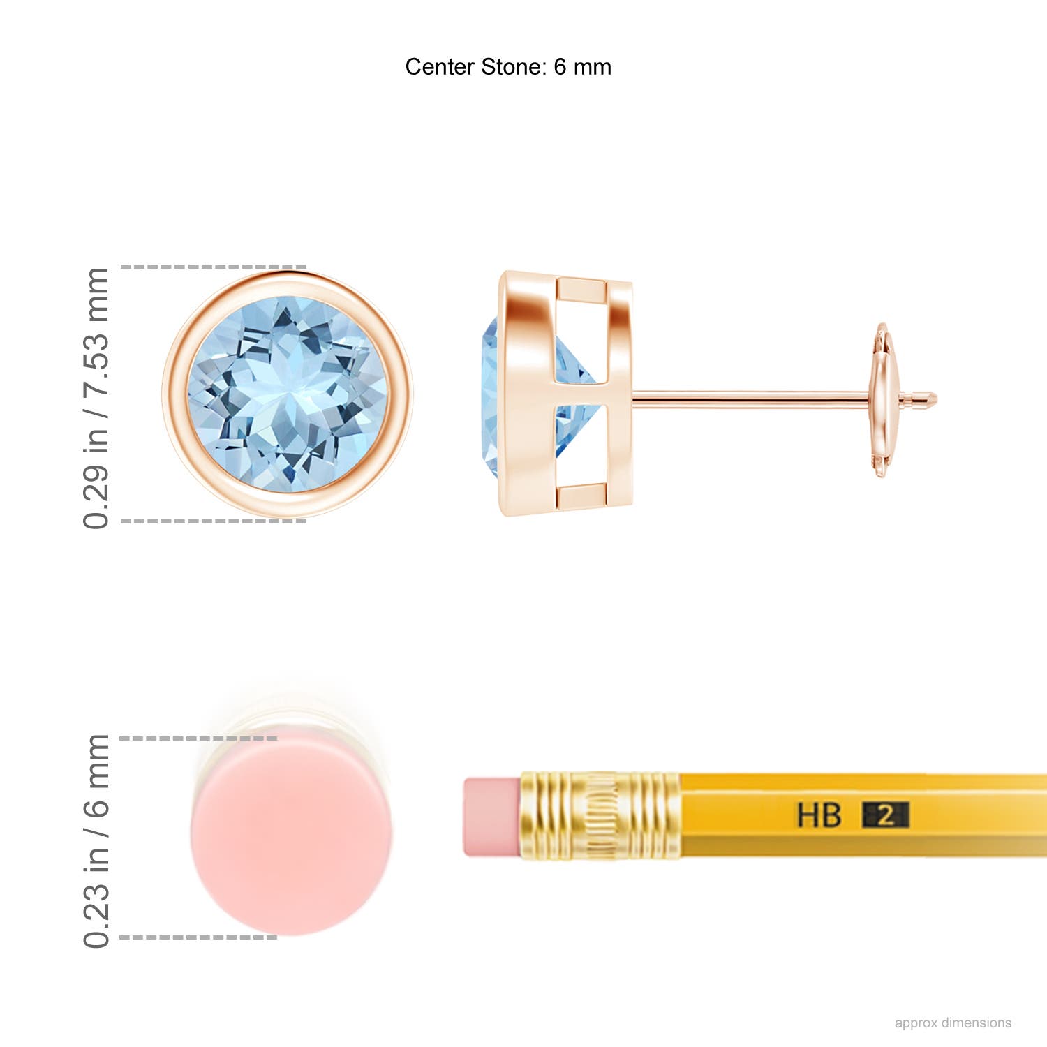 AAA - Aquamarine / 1.44 CT / 14 KT Rose Gold