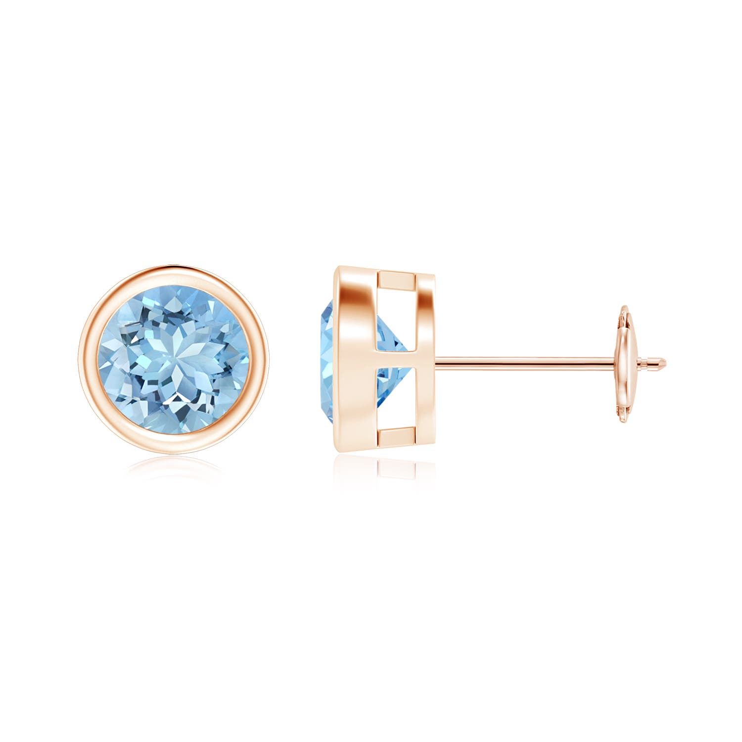 AAAA - Aquamarine / 1.44 CT / 14 KT Rose Gold