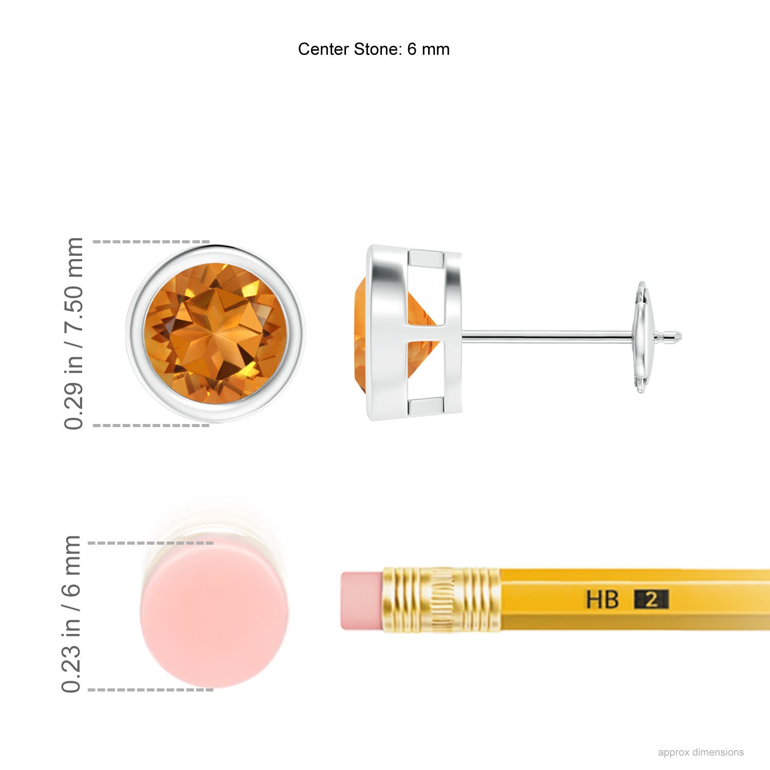 AAA - Citrine / 1.4 CT / 14 KT White Gold