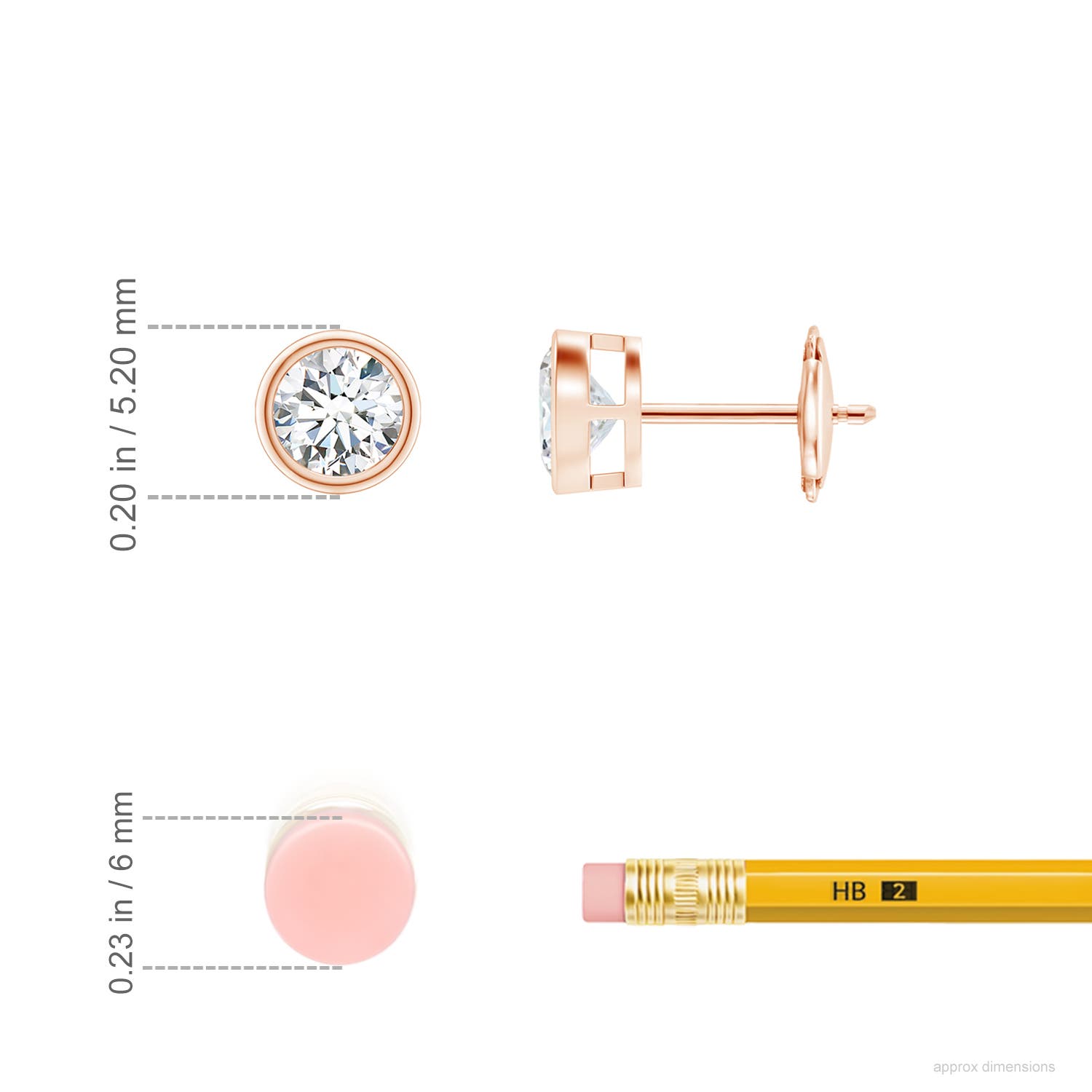 G, VS2 / 0.46 CT / 14 KT Rose Gold