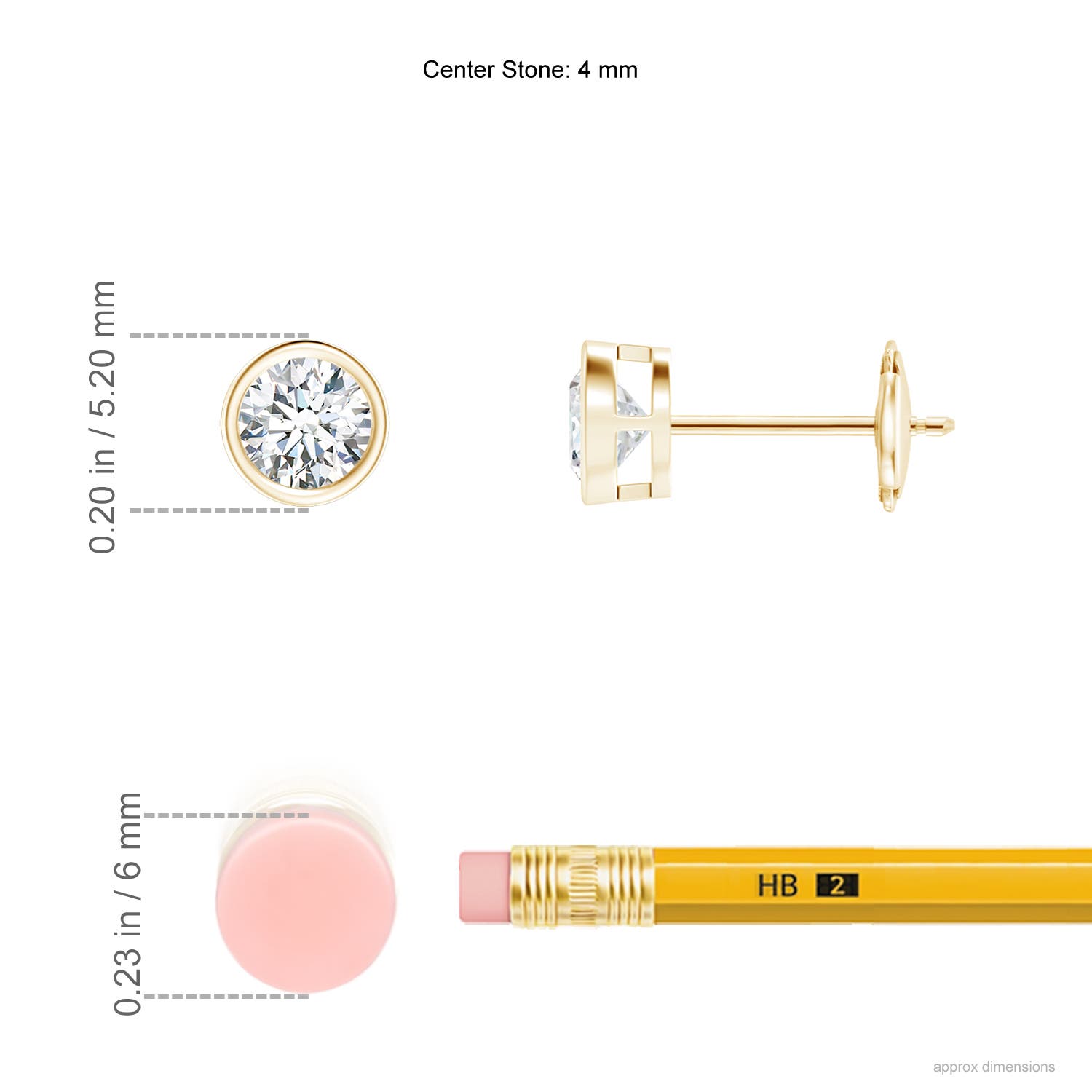 G, VS2 / 0.46 CT / 14 KT Yellow Gold