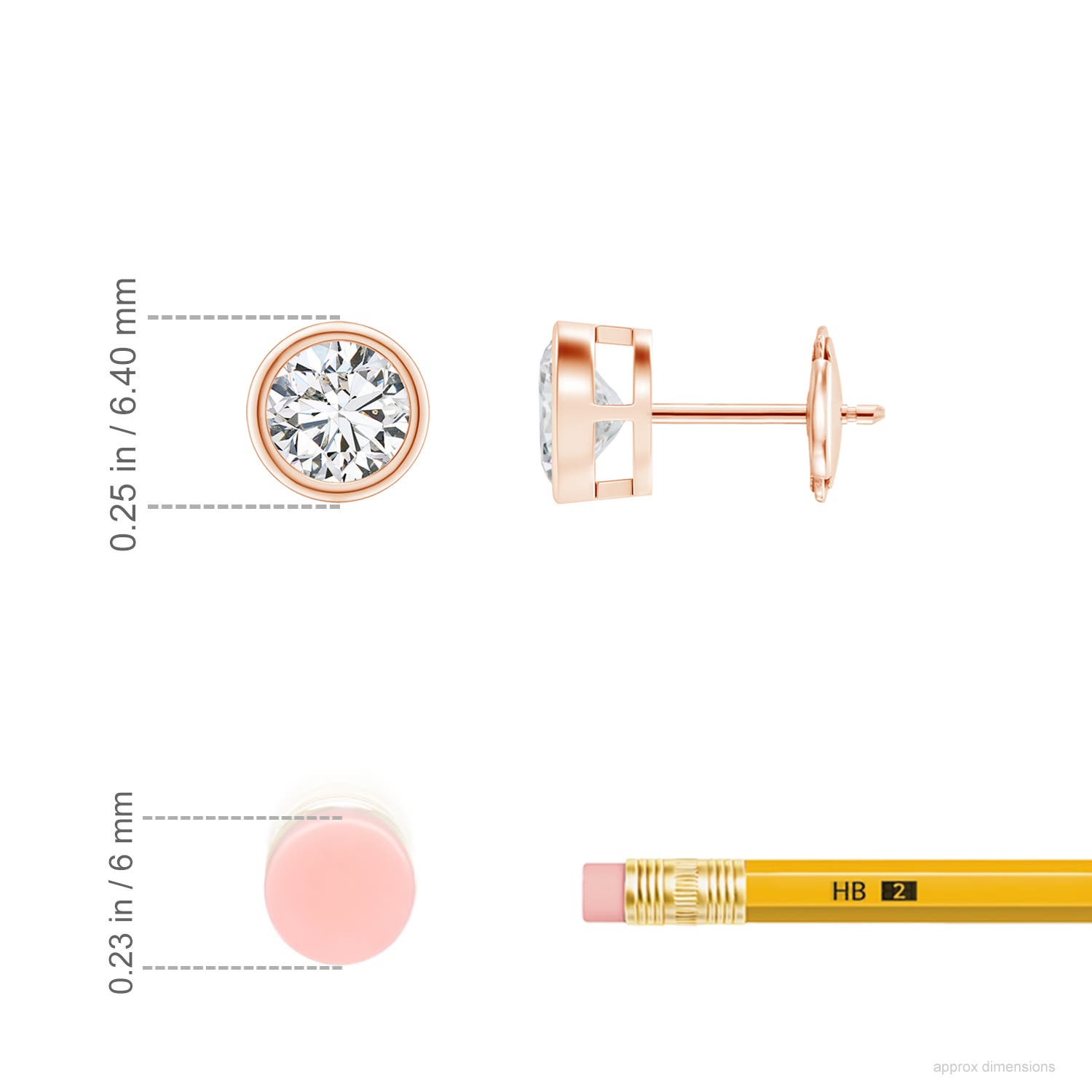 H, SI2 / 0.94 CT / 14 KT Rose Gold