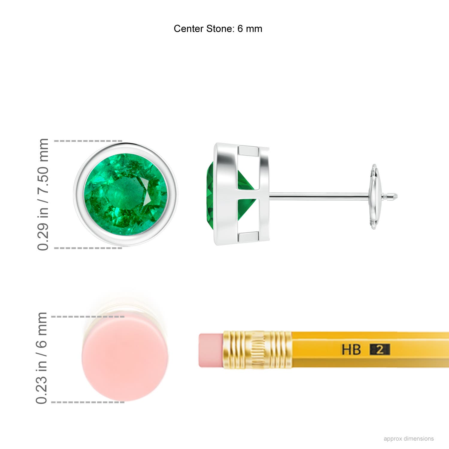 AAA - Emerald / 1.5 CT / 14 KT White Gold