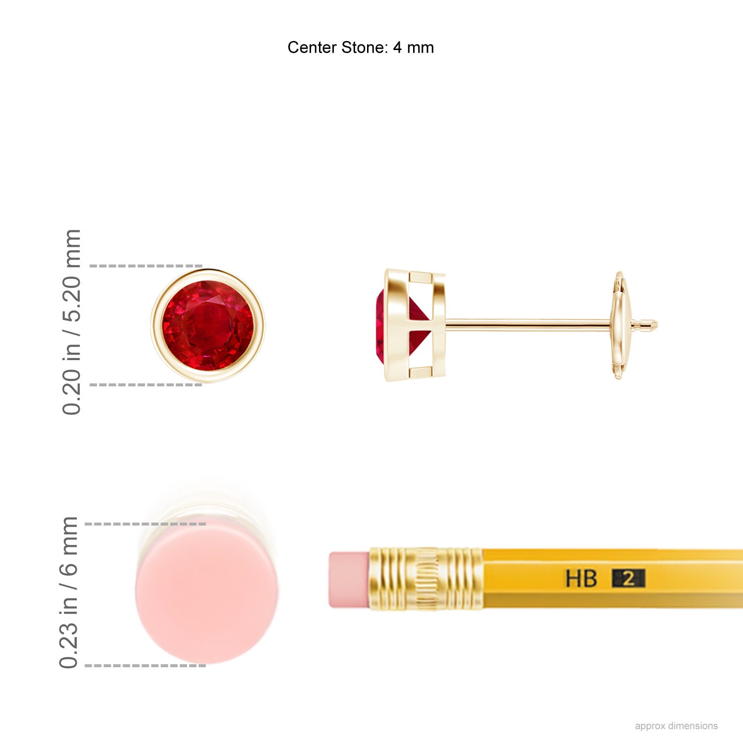 AAA - Ruby / 0.68 CT / 14 KT Yellow Gold