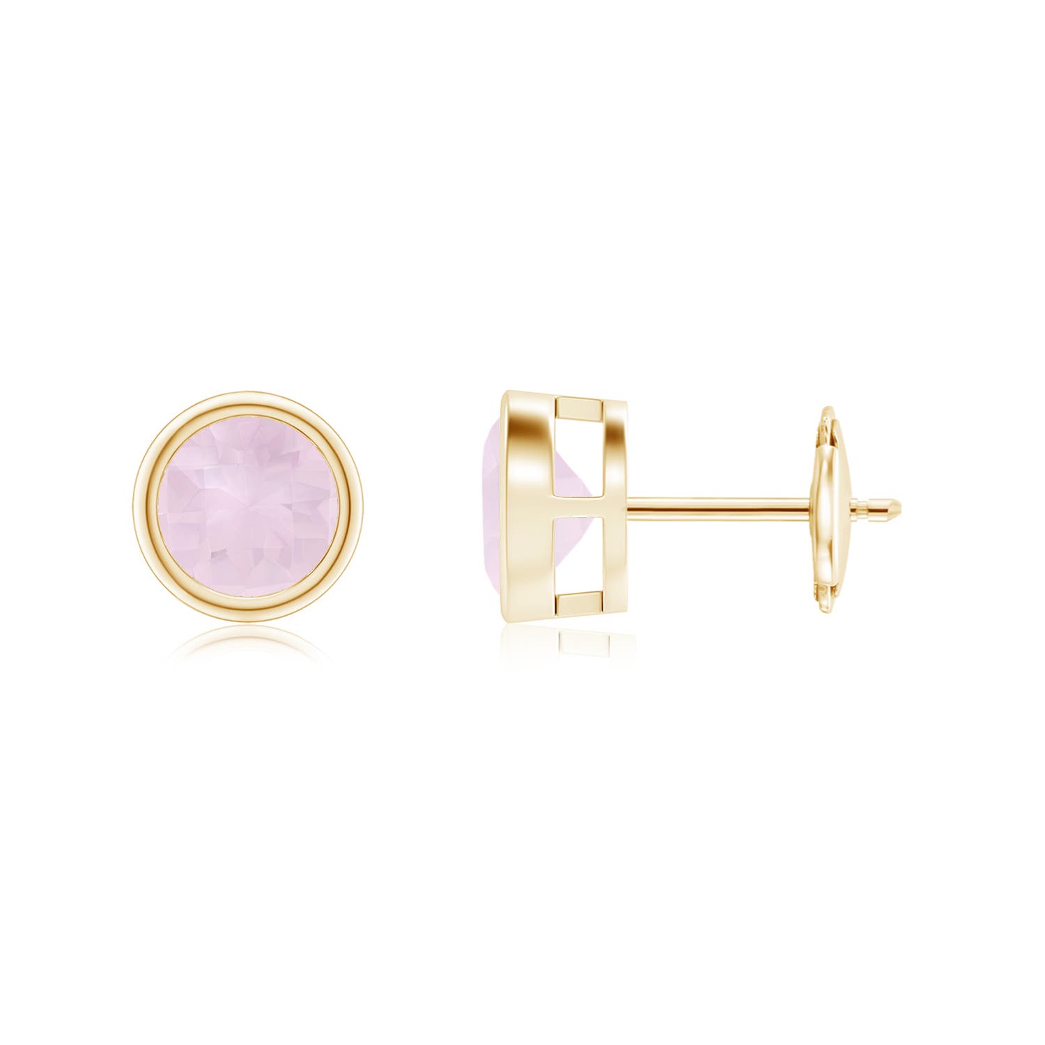 A - Rose Quartz / 1.7 CT / 14 KT Yellow Gold