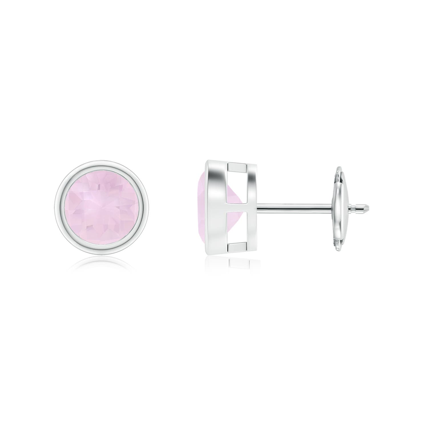 AA - Rose Quartz / 1.7 CT / 14 KT White Gold