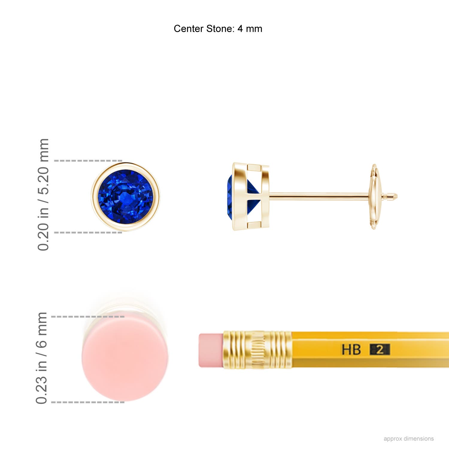 AAAA - Blue Sapphire / 0.66 CT / 14 KT Yellow Gold