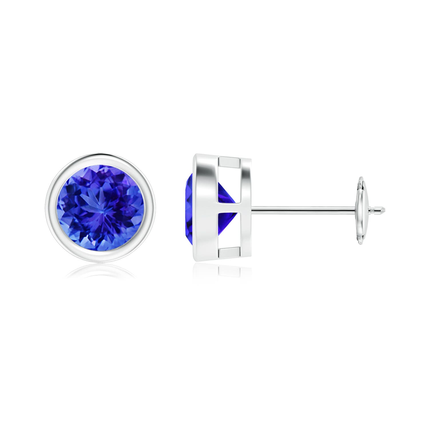 AAA - Tanzanite / 1.8 CT / 14 KT White Gold